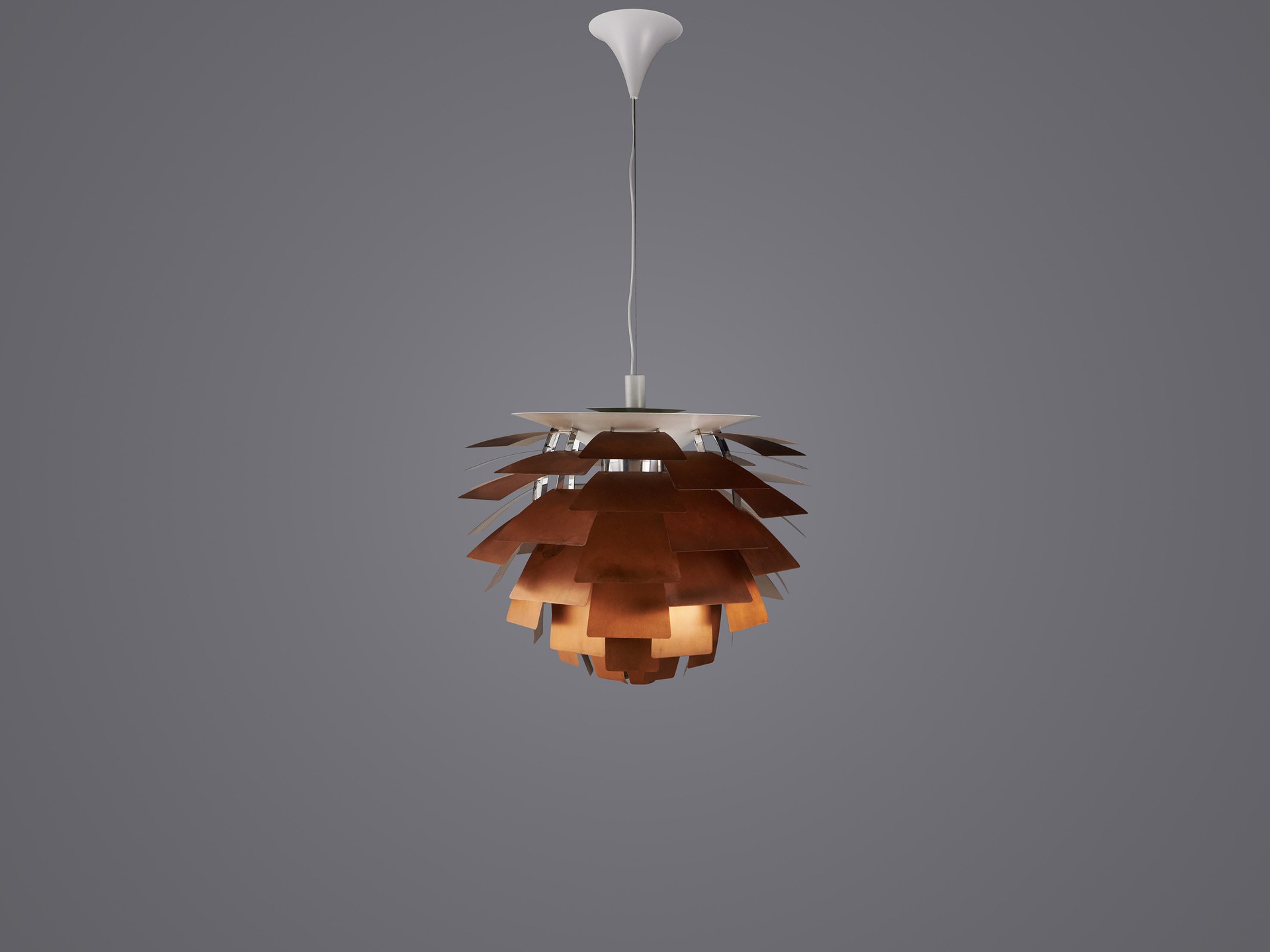 Large and Early Artichoke Ceiling Lamp image 2