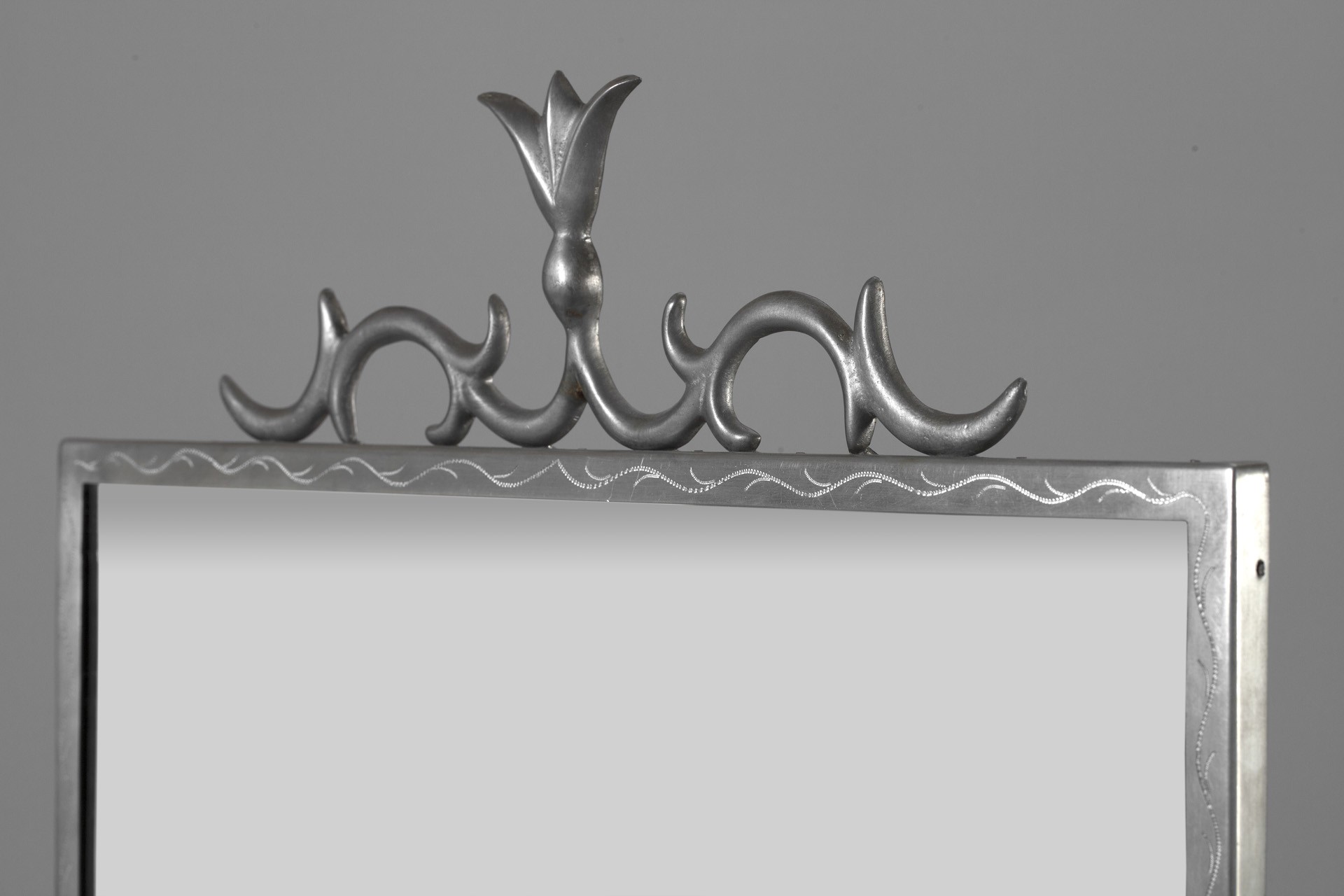 Neoclassical Pewter Mirror image 3