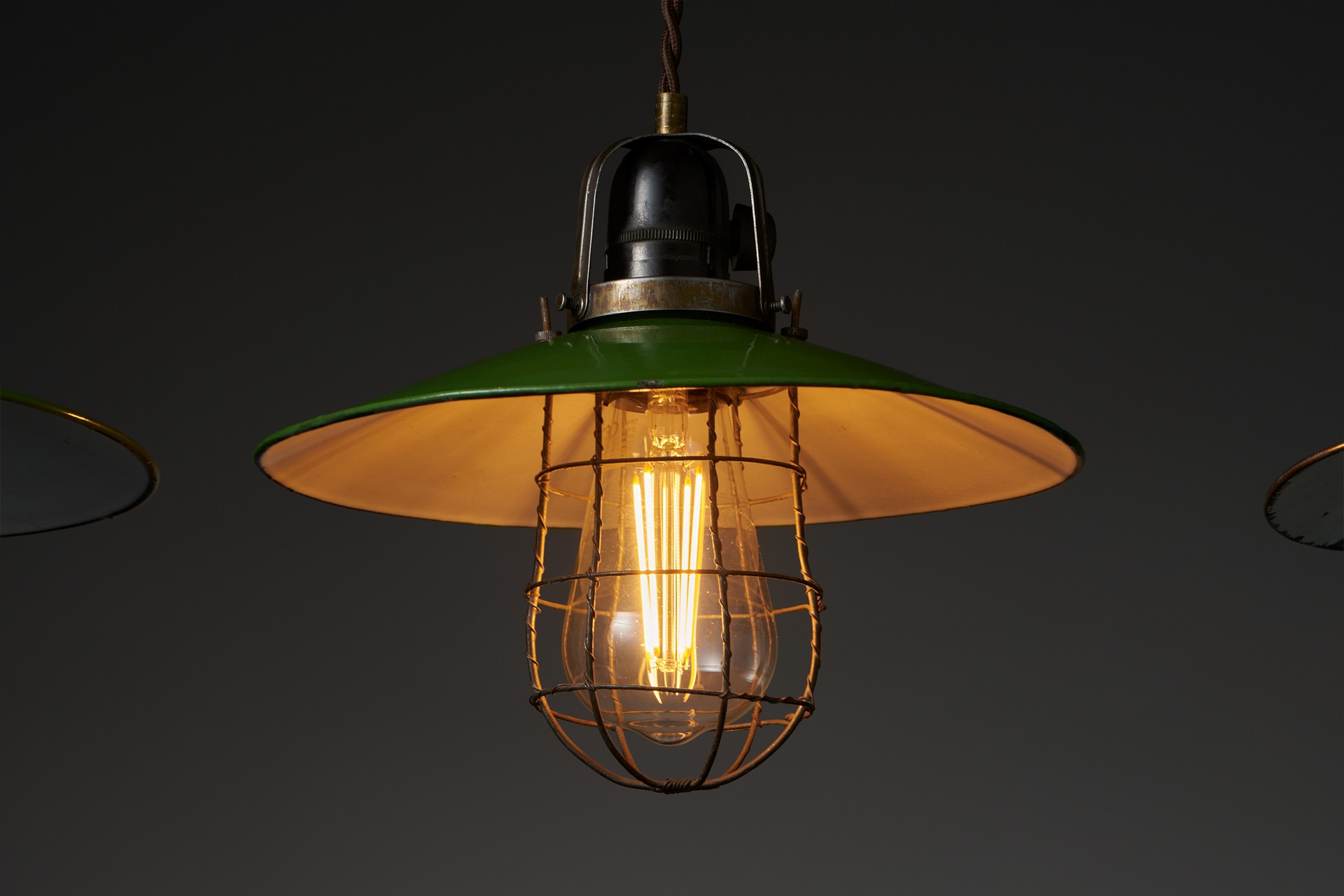 Three Industrial Ceiling Lights image 3