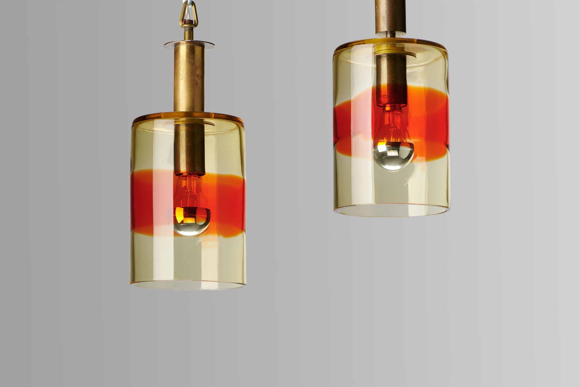 Two Small Cylinder Ceiling Lamps