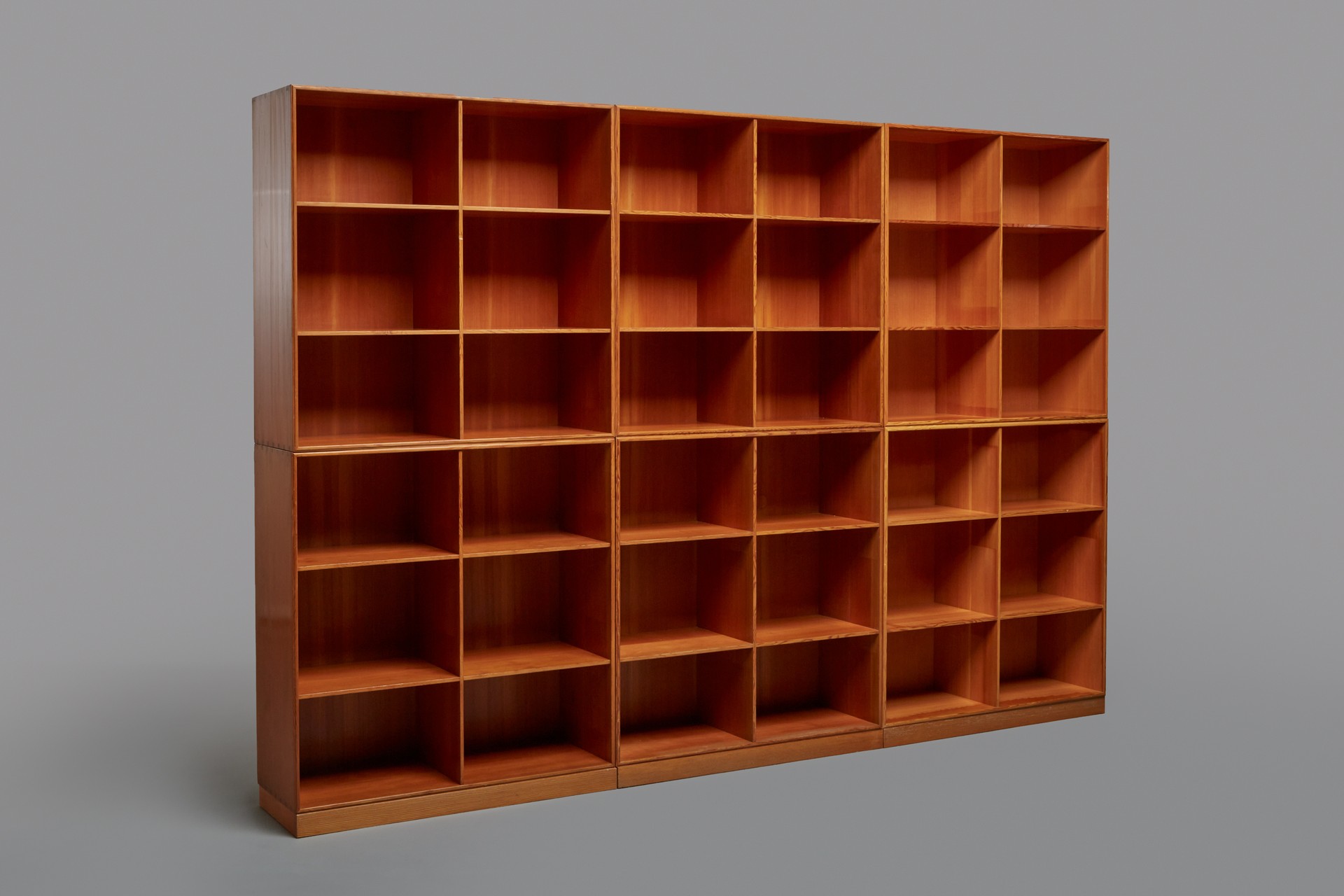 Six Oregon Pine Bookcases