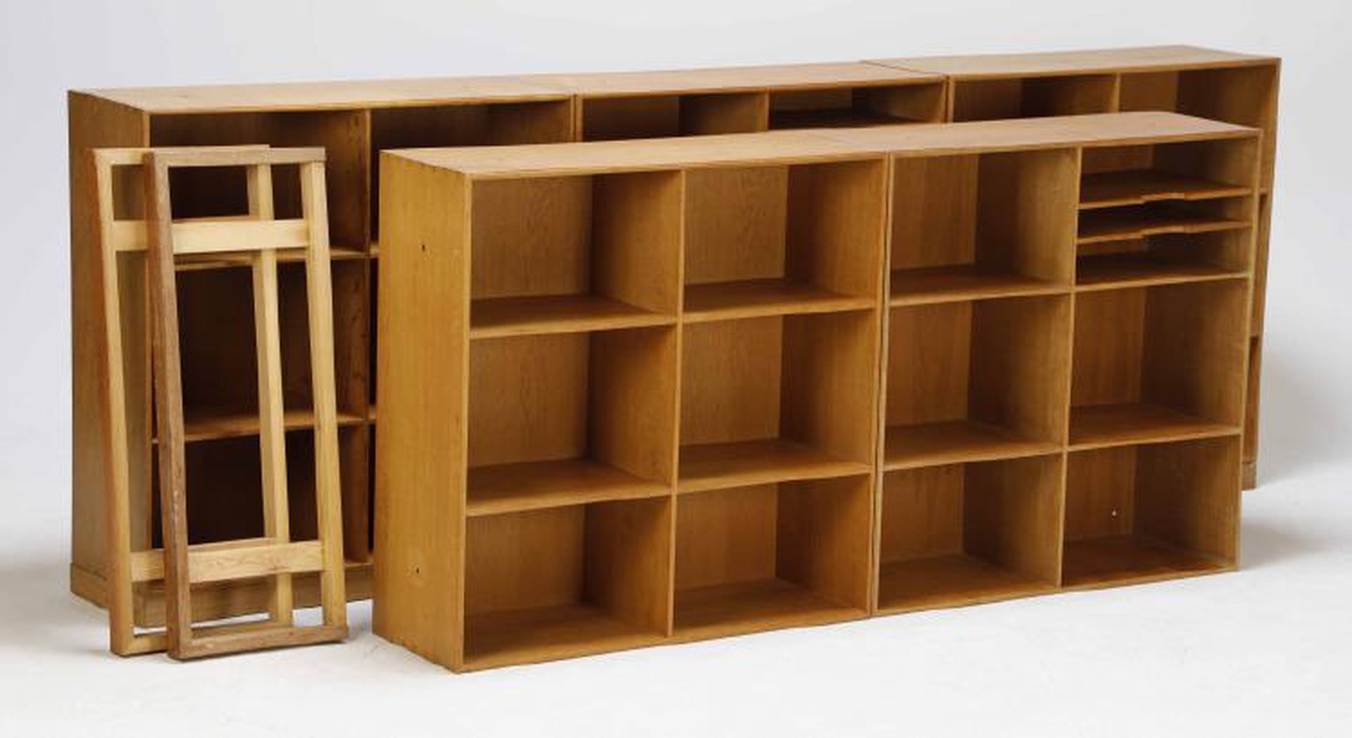 2 bookshelves