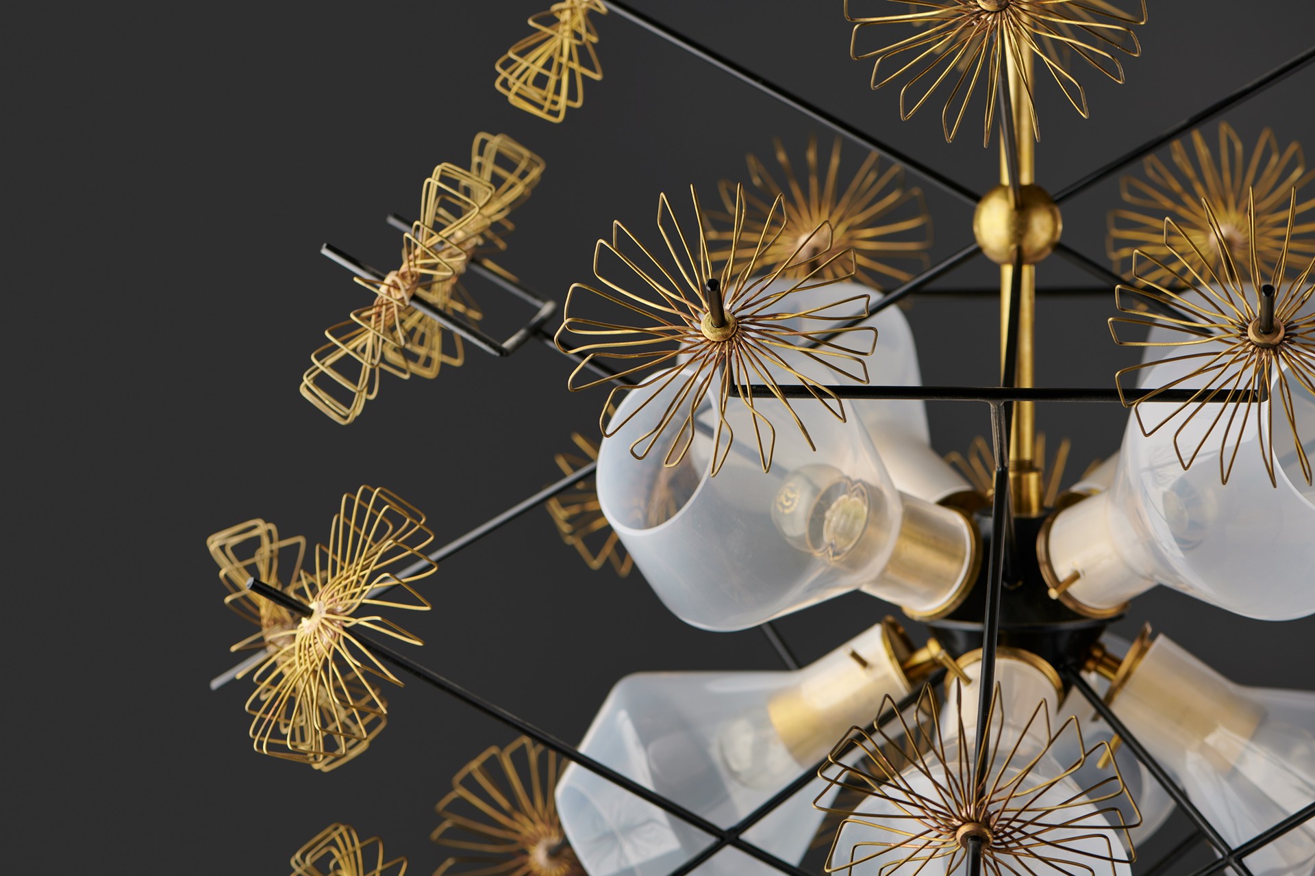 Large "Snowball" Chandelier image 6