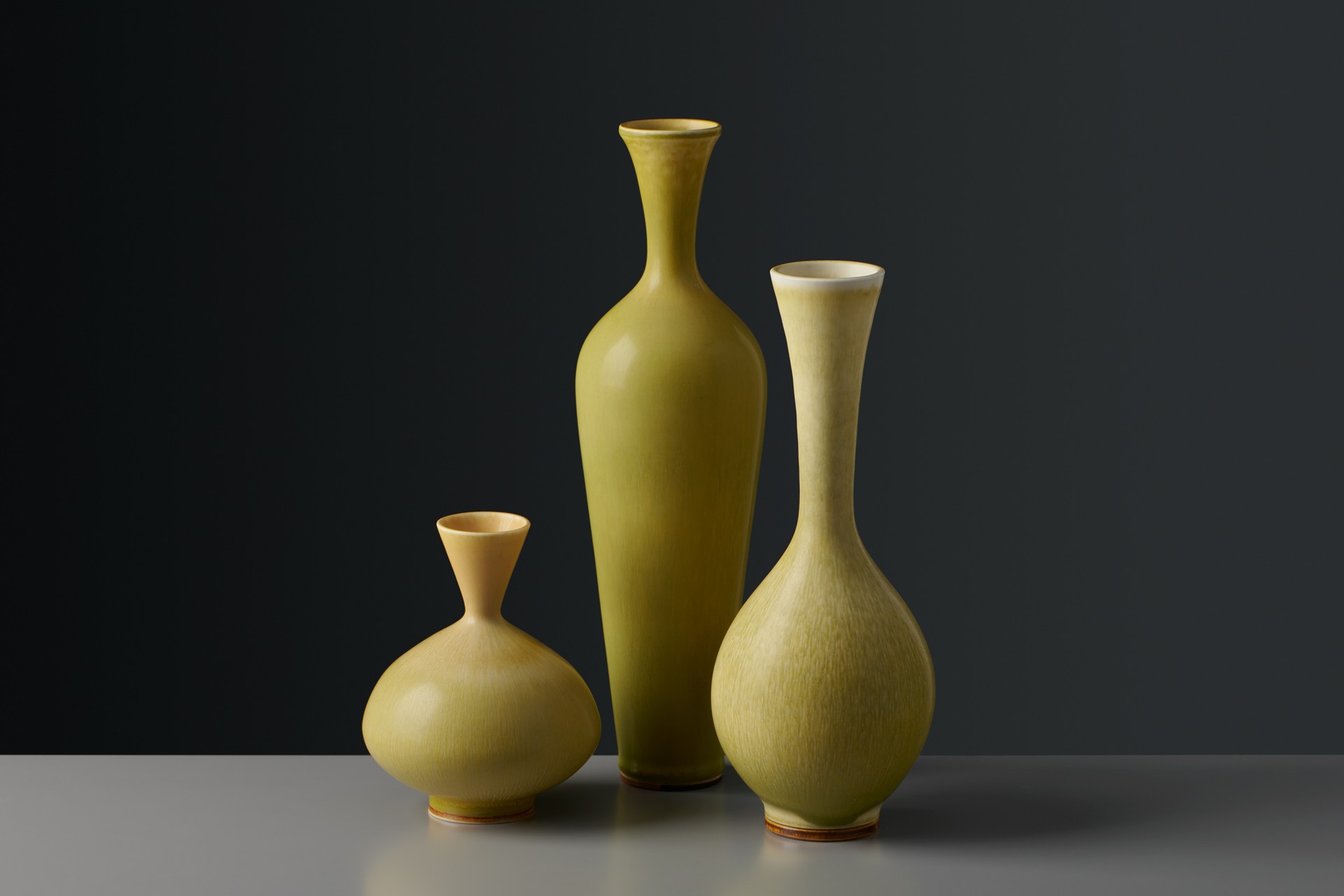 Group of Three Vases