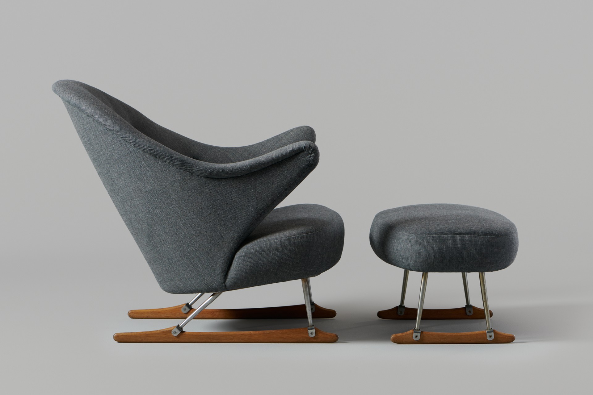 "Sleigh" Armchair and Footstool image 2