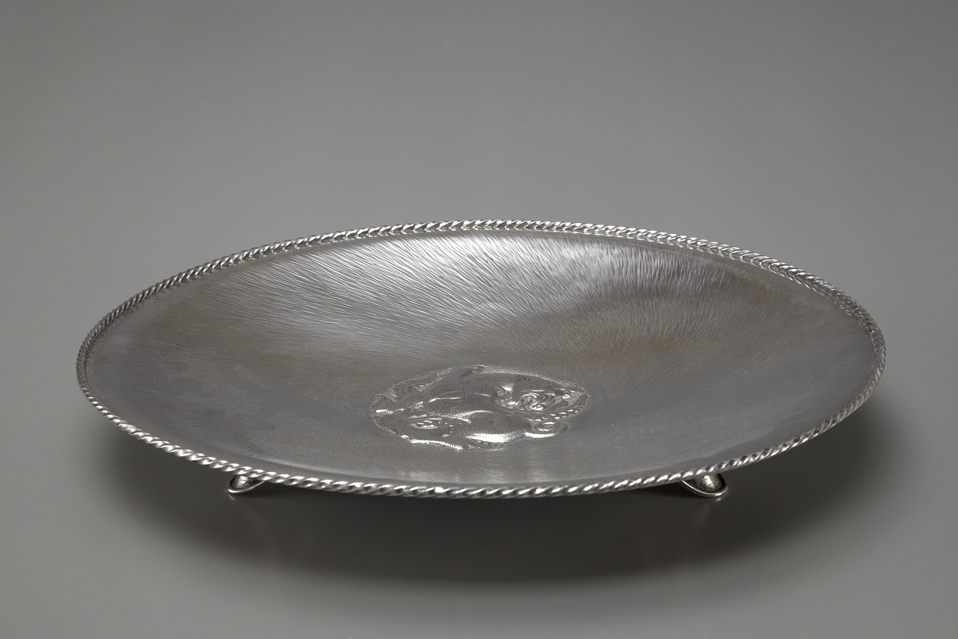 Large Silver Shallow Bowl