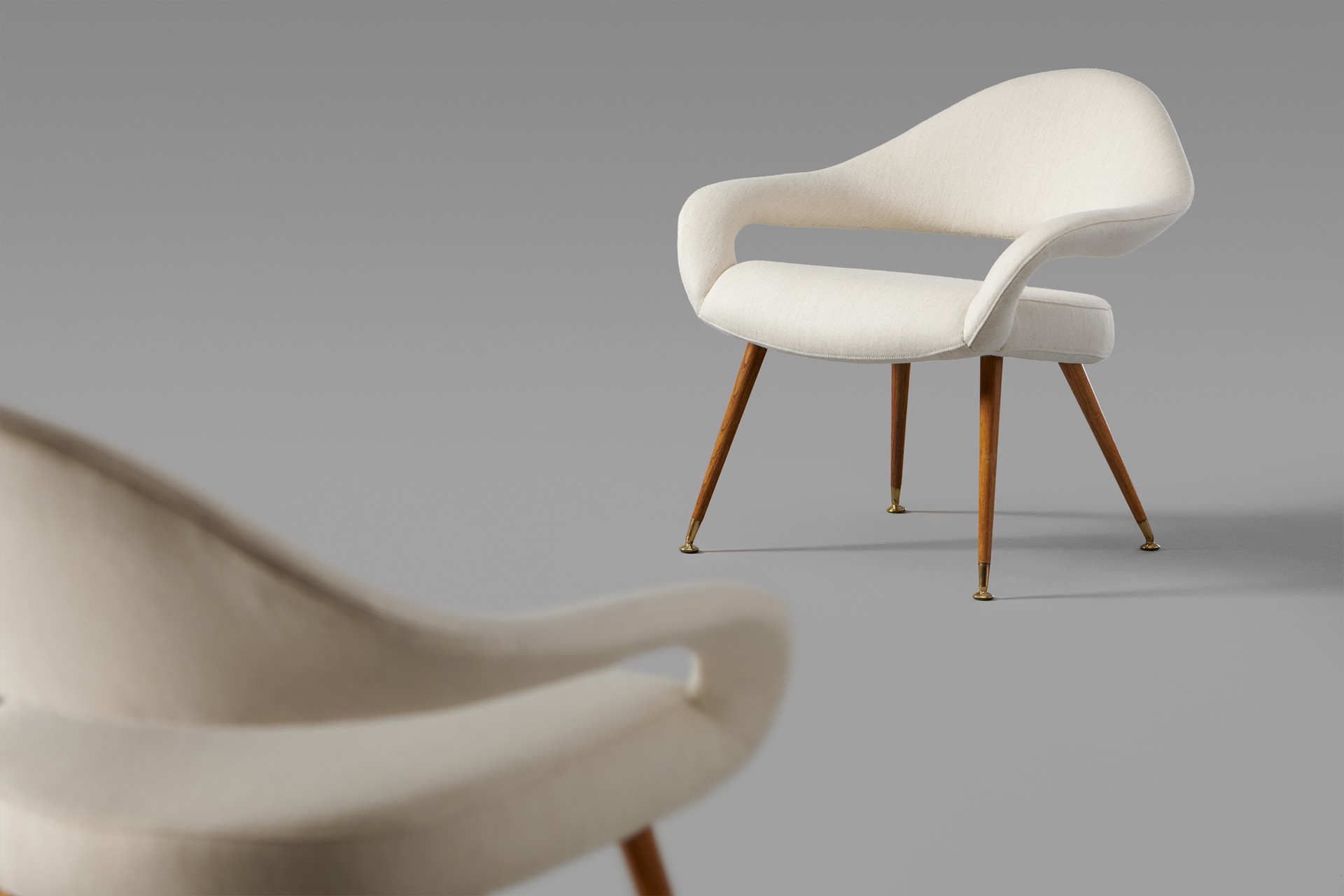 Rare Pair of Lounge Chairs, Model no. DU 55P image 2