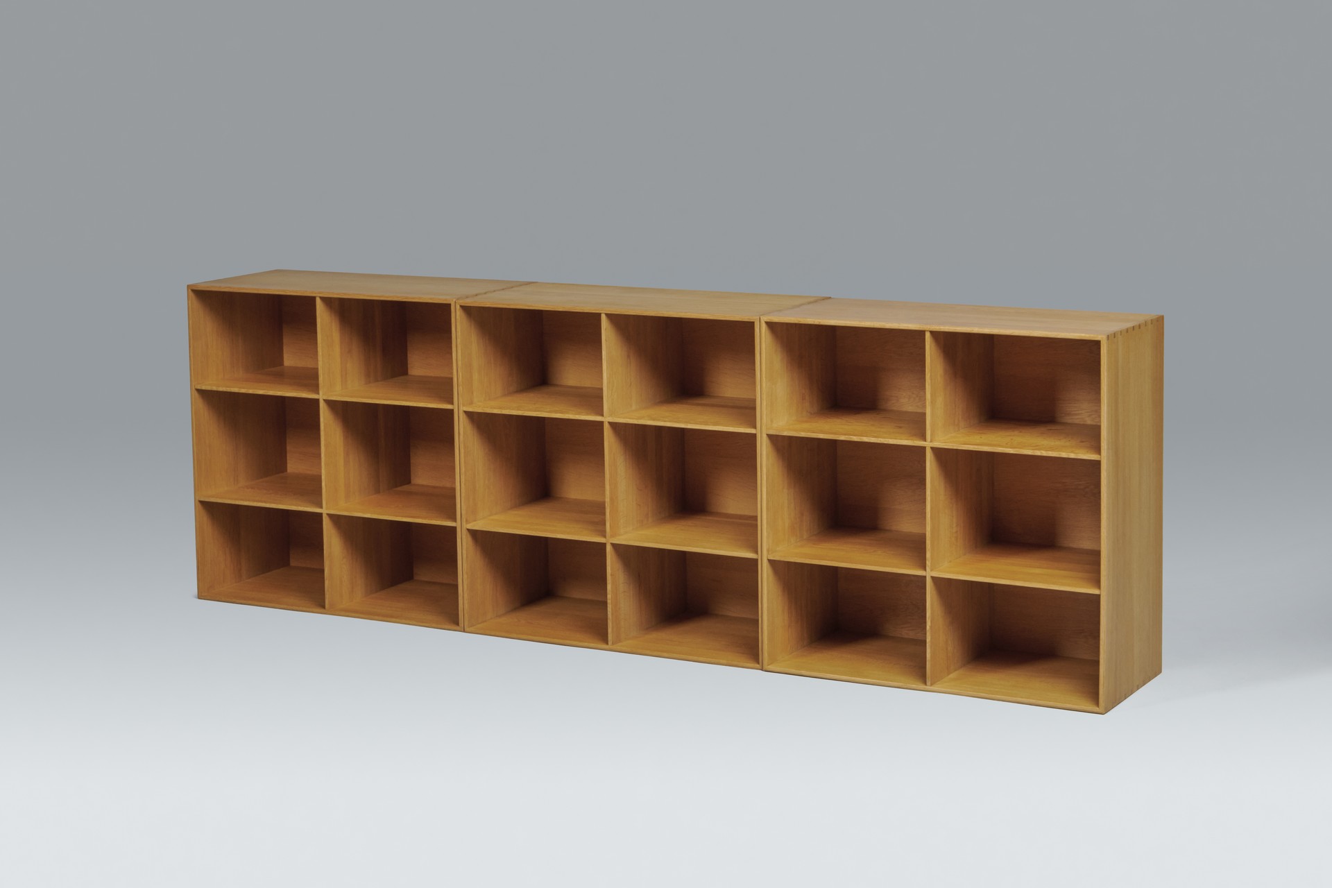 Set of Three Oak Bookshelves