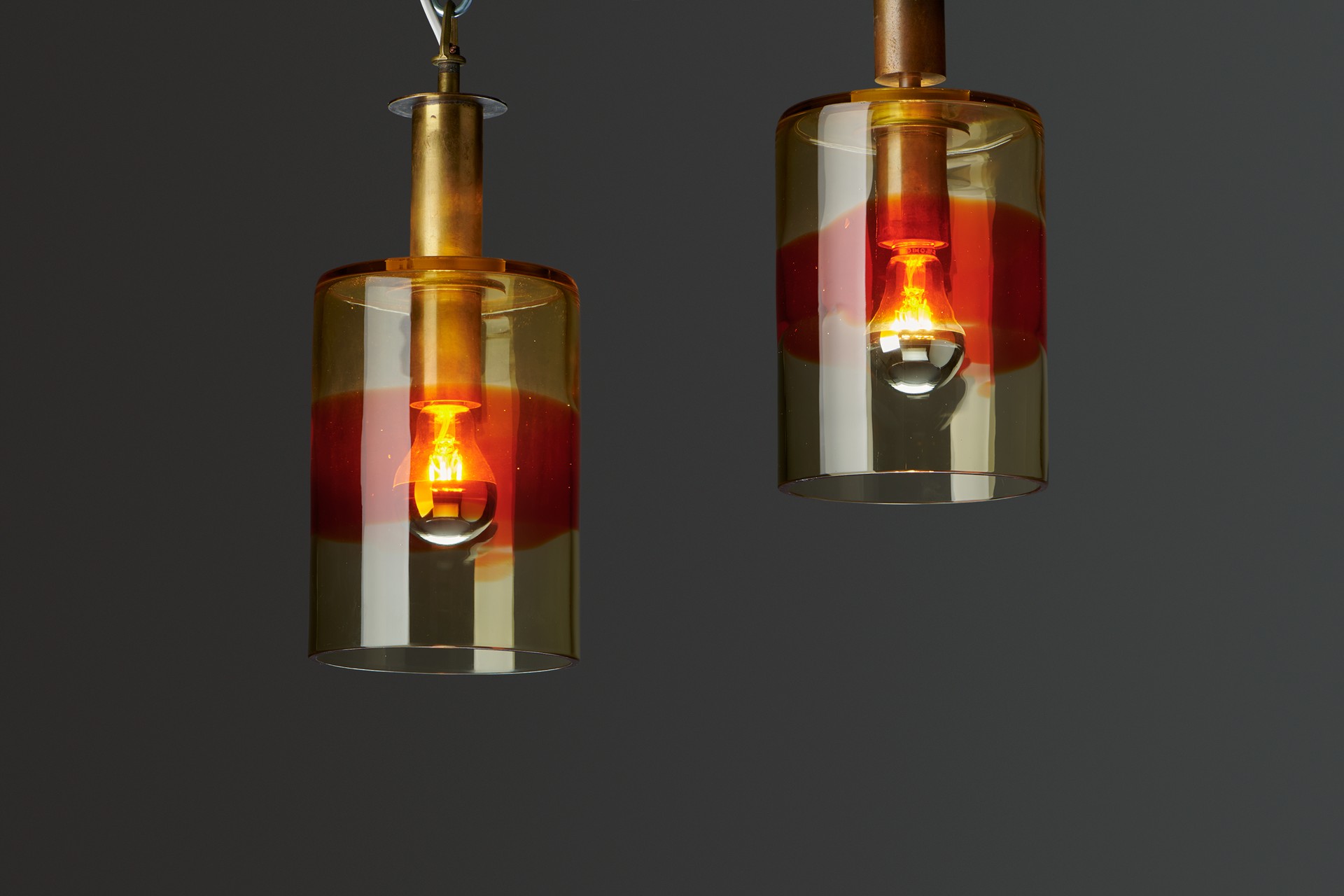 Two Small Cylinder Ceiling Lamps image 2