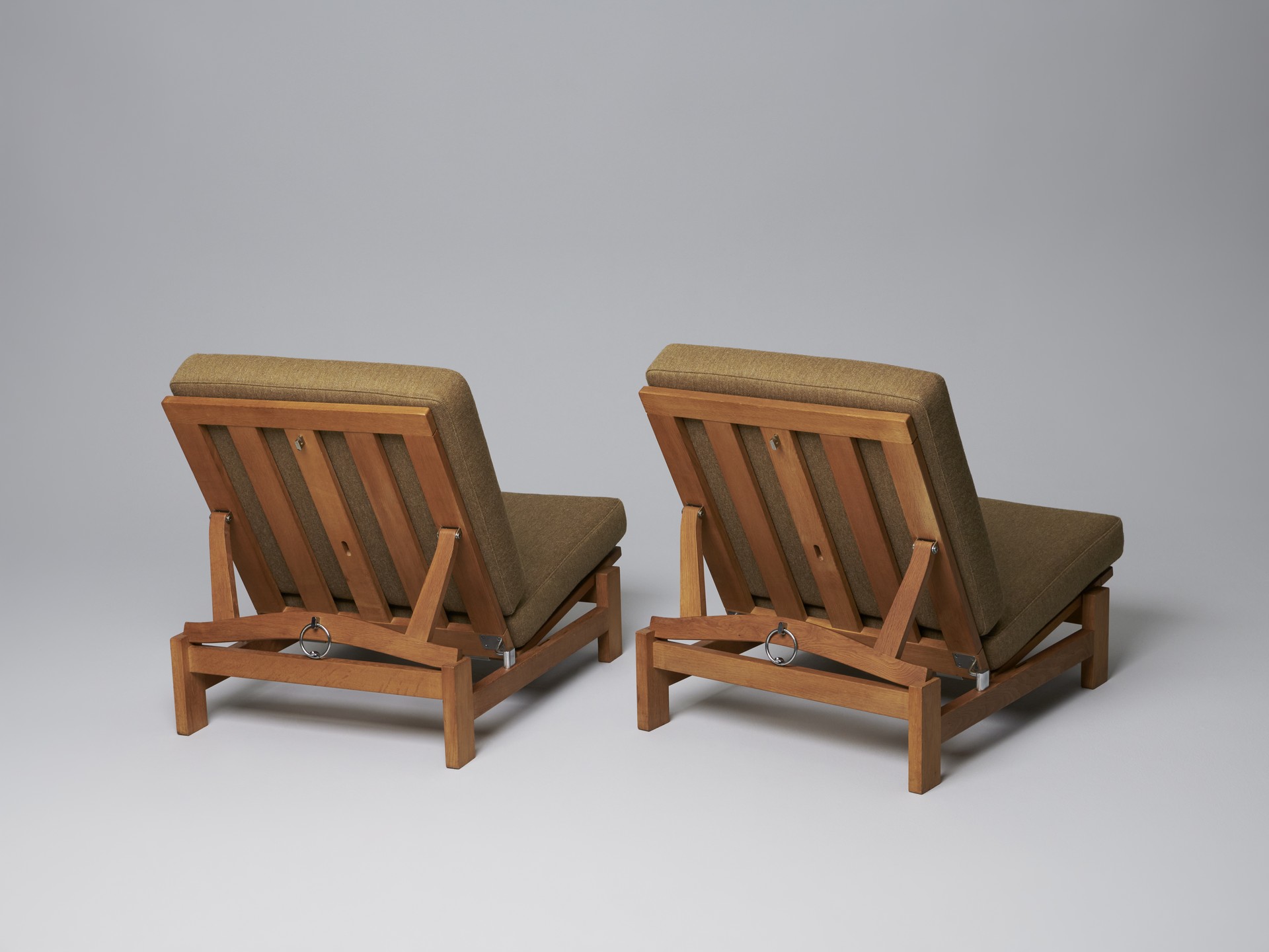 Pair of Convertible Lounge Chairs image 3