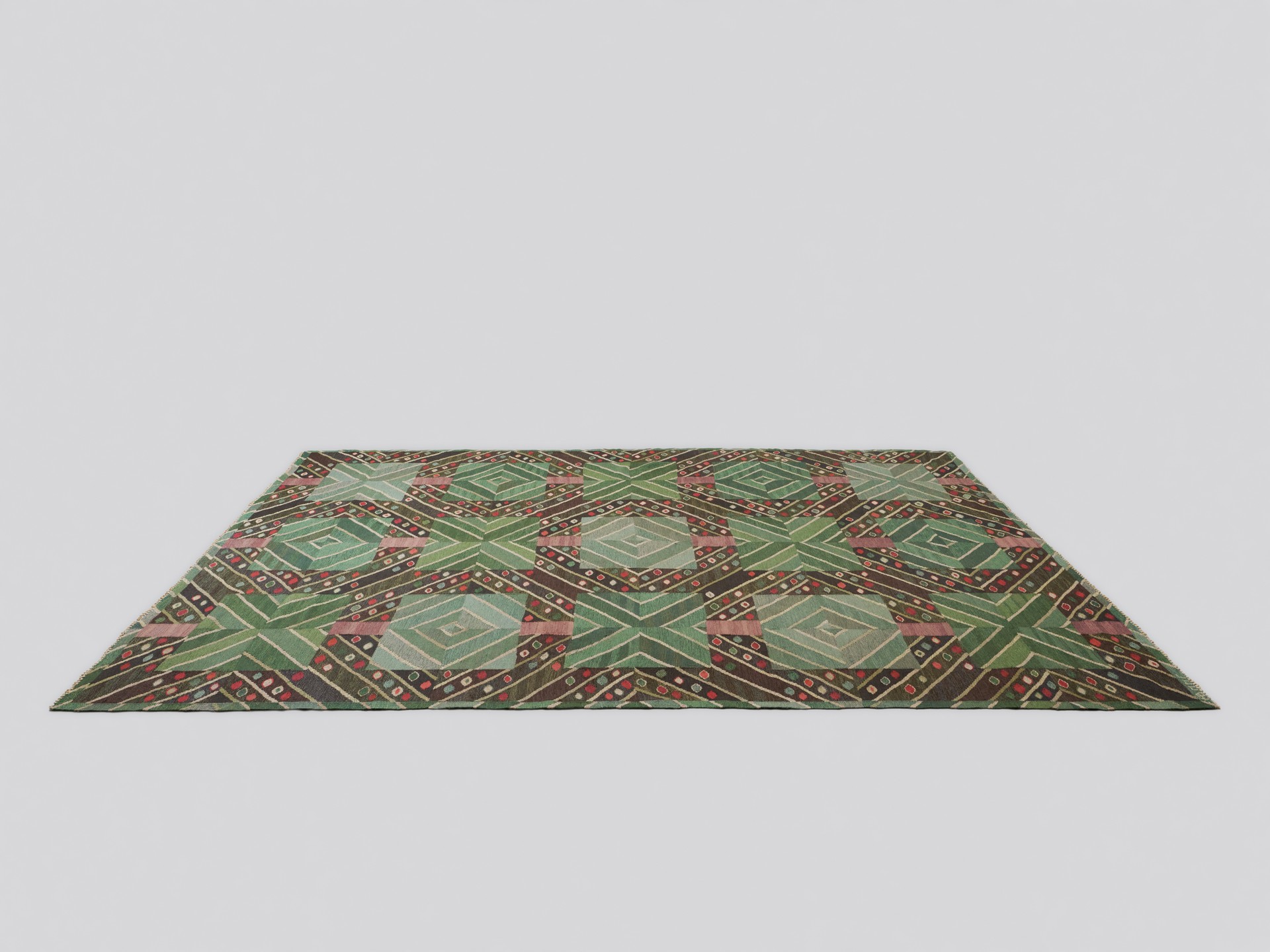 'Strålar Grön' Carpet image 2