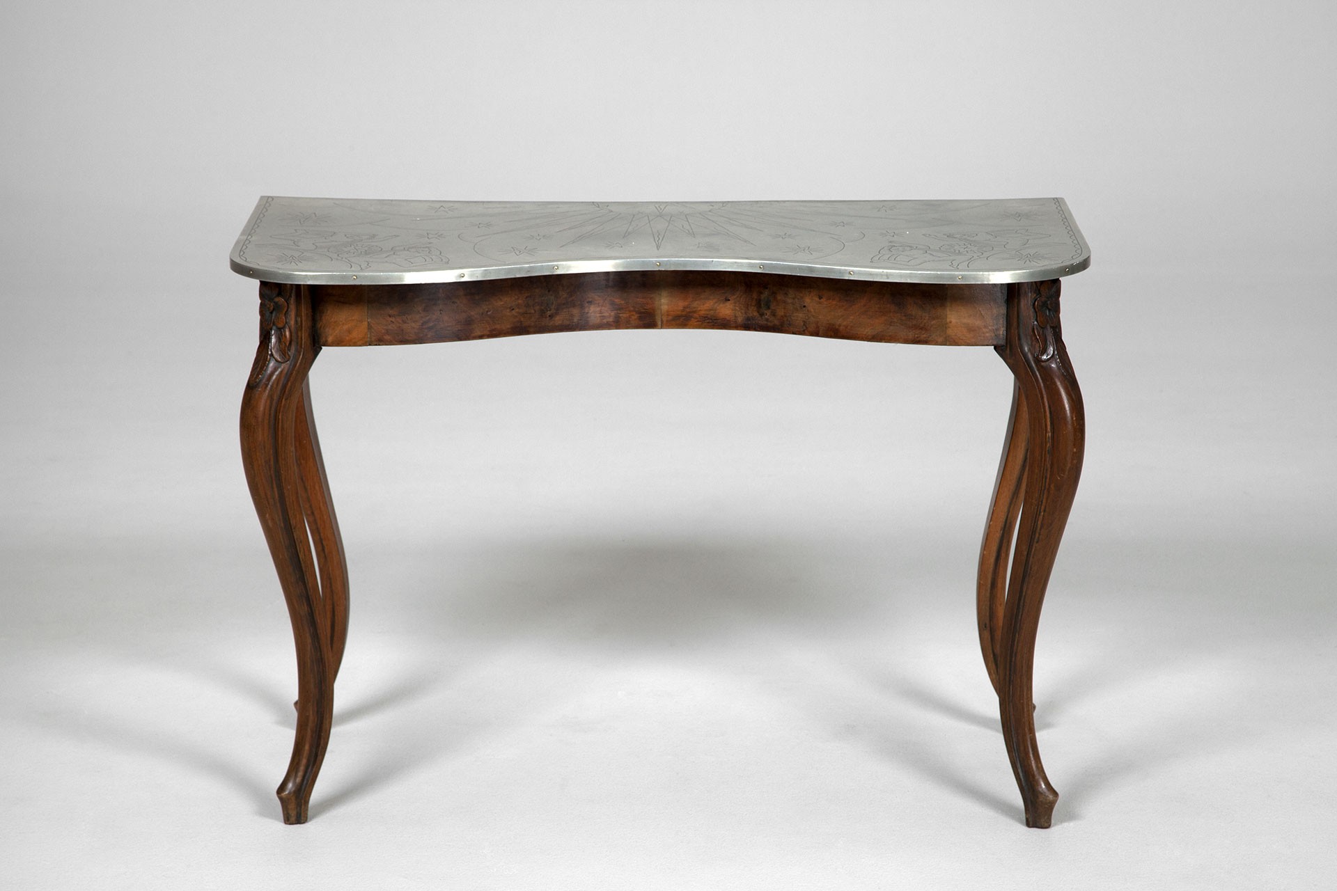 Pewter Top Console Table image 3
