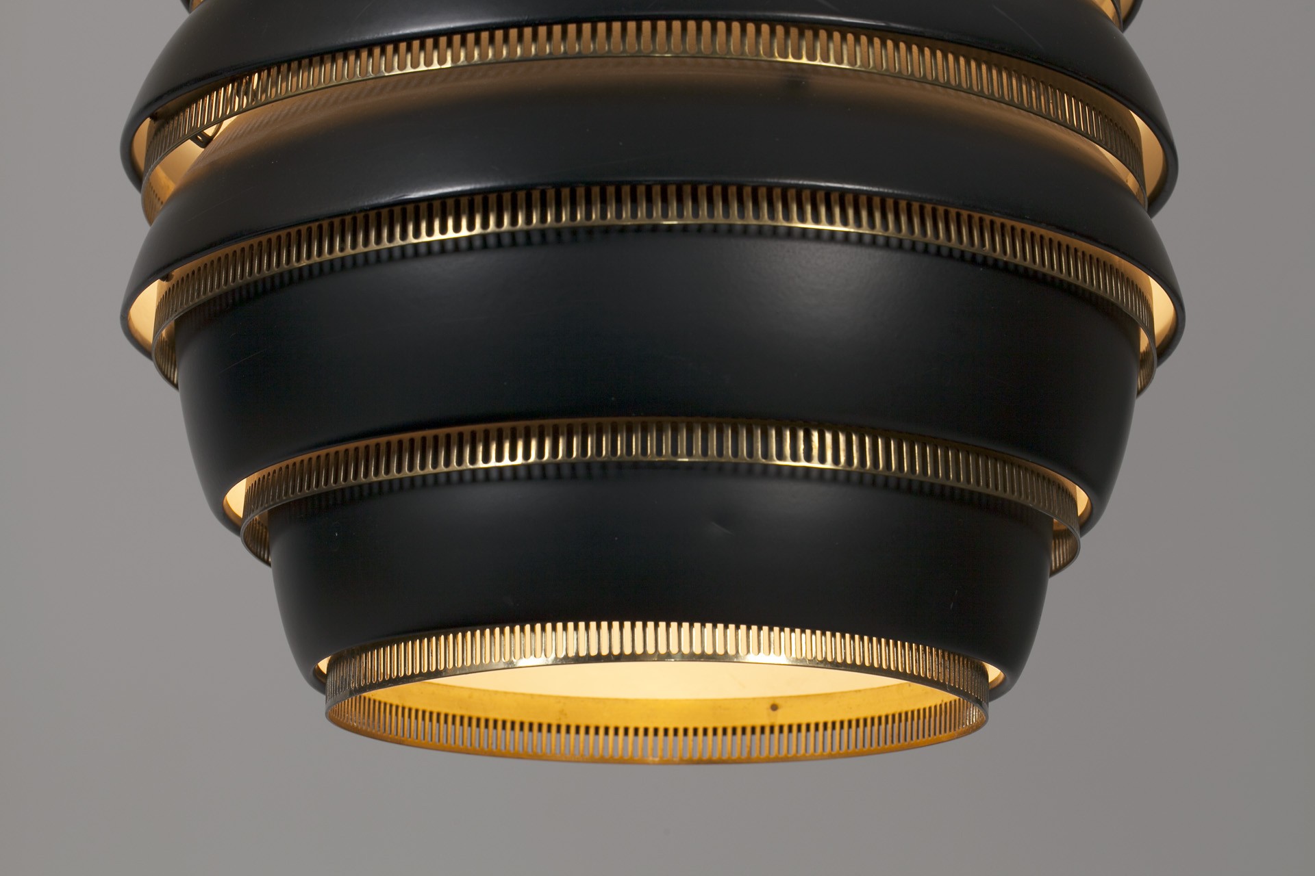 Pair of Large Beehive 'A332' Ceiling Lamps image 2