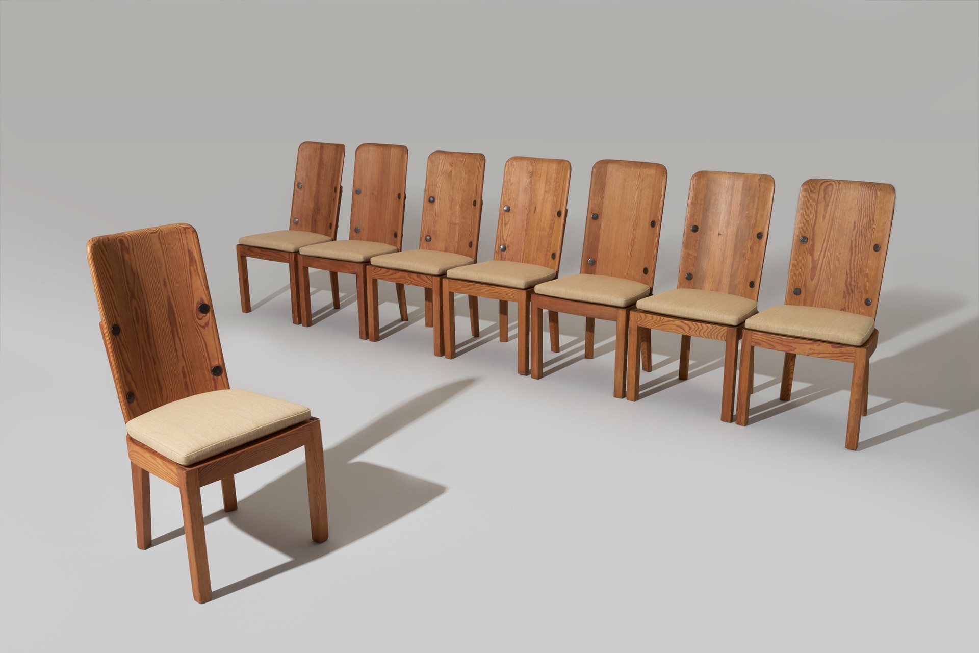 Set of eight "Lovö chairs"