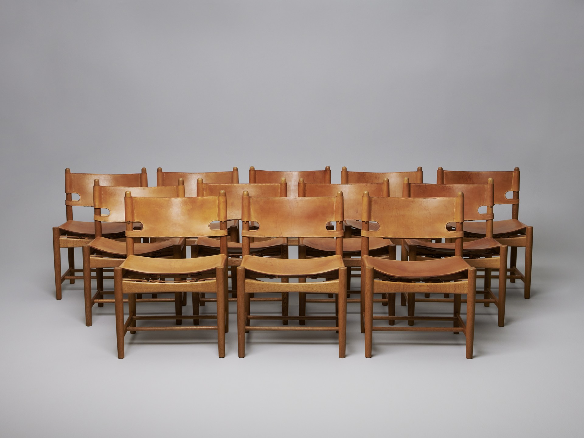 Set of 12 'Spanish' Dining Chairs
