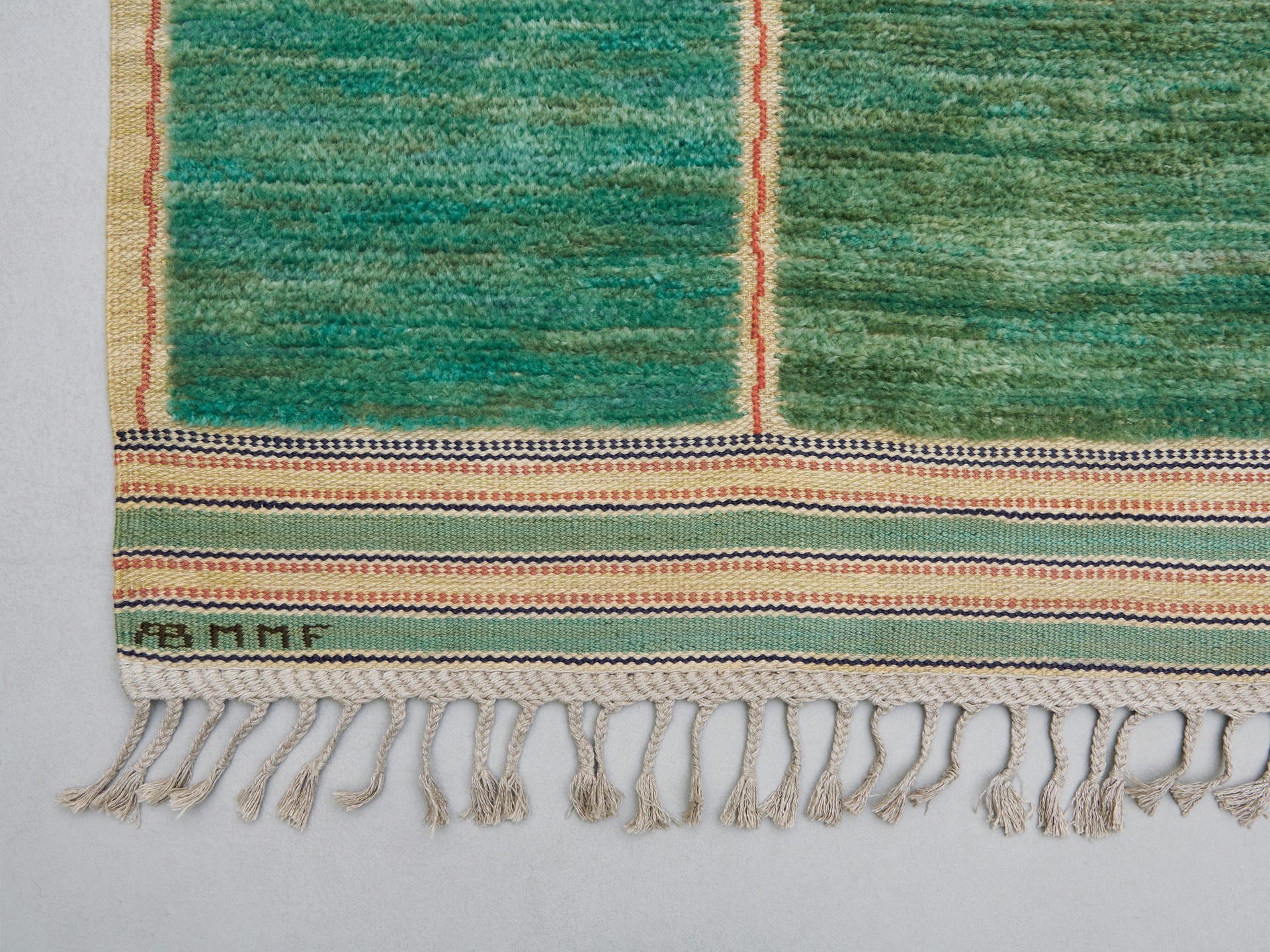 'Rutig Grön Halvflossa' Carpet image 5