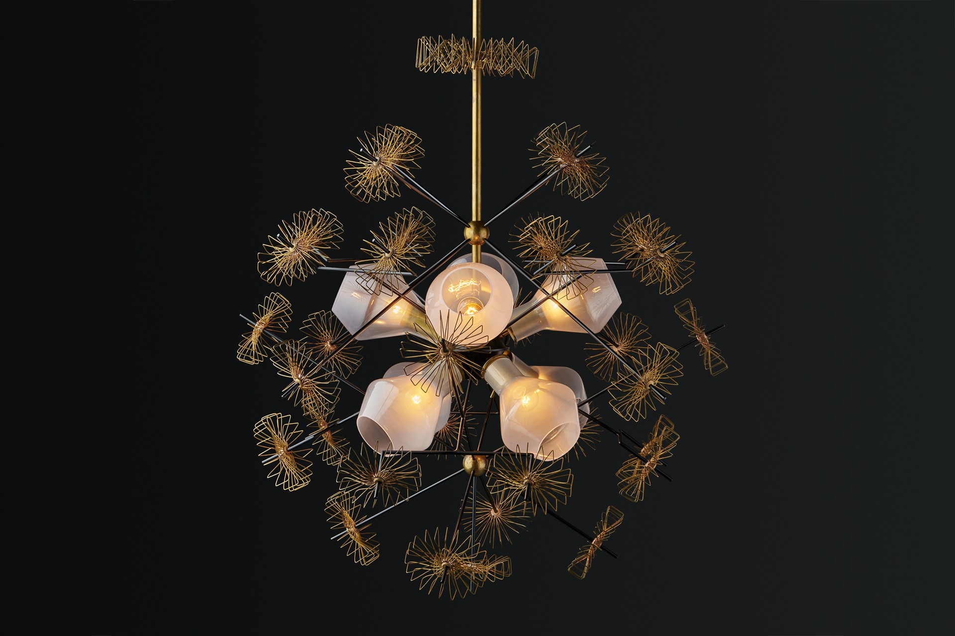 Large "Snowball" Chandelier image 3