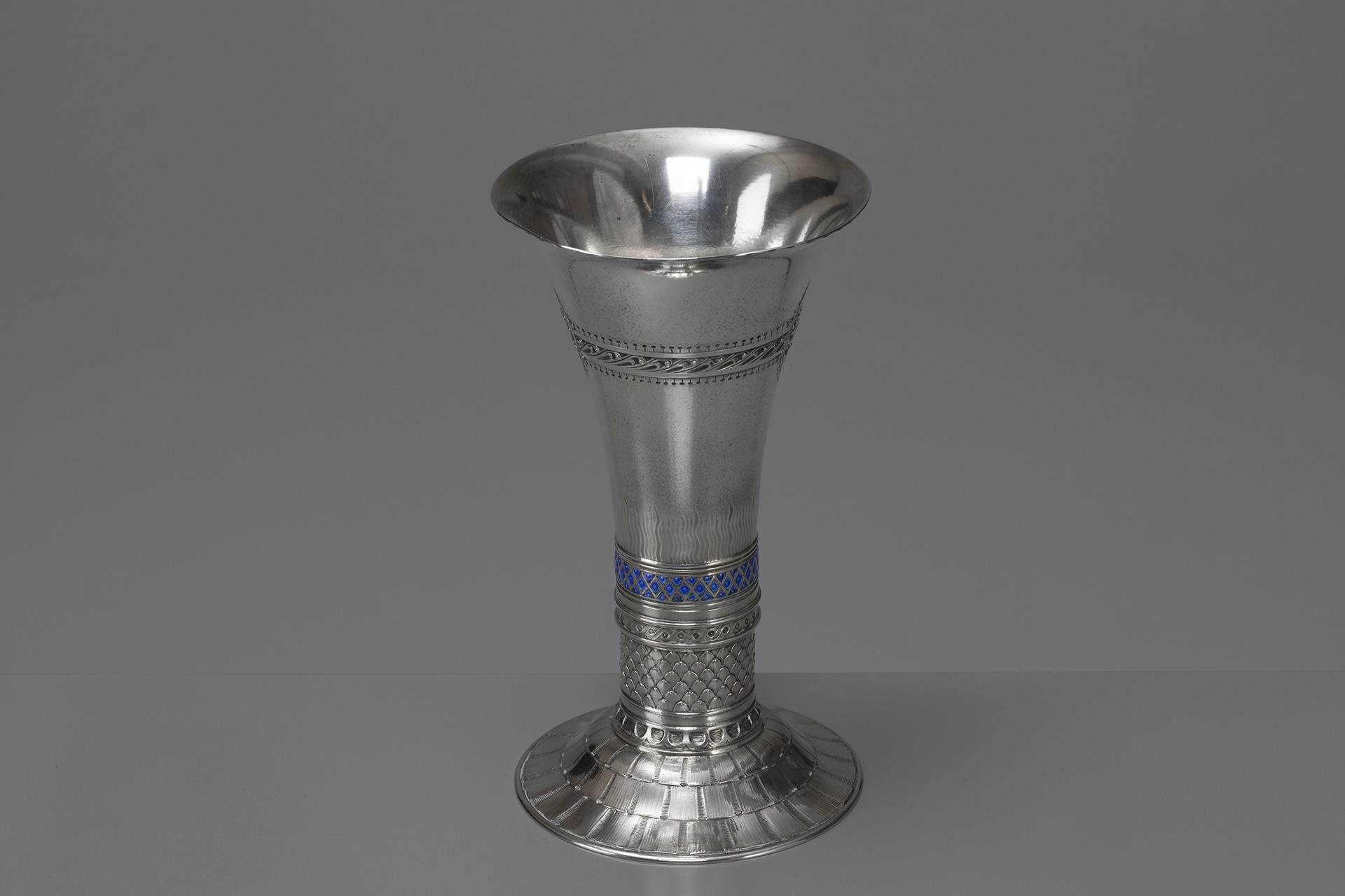 Silver and Enamel Vase image 2