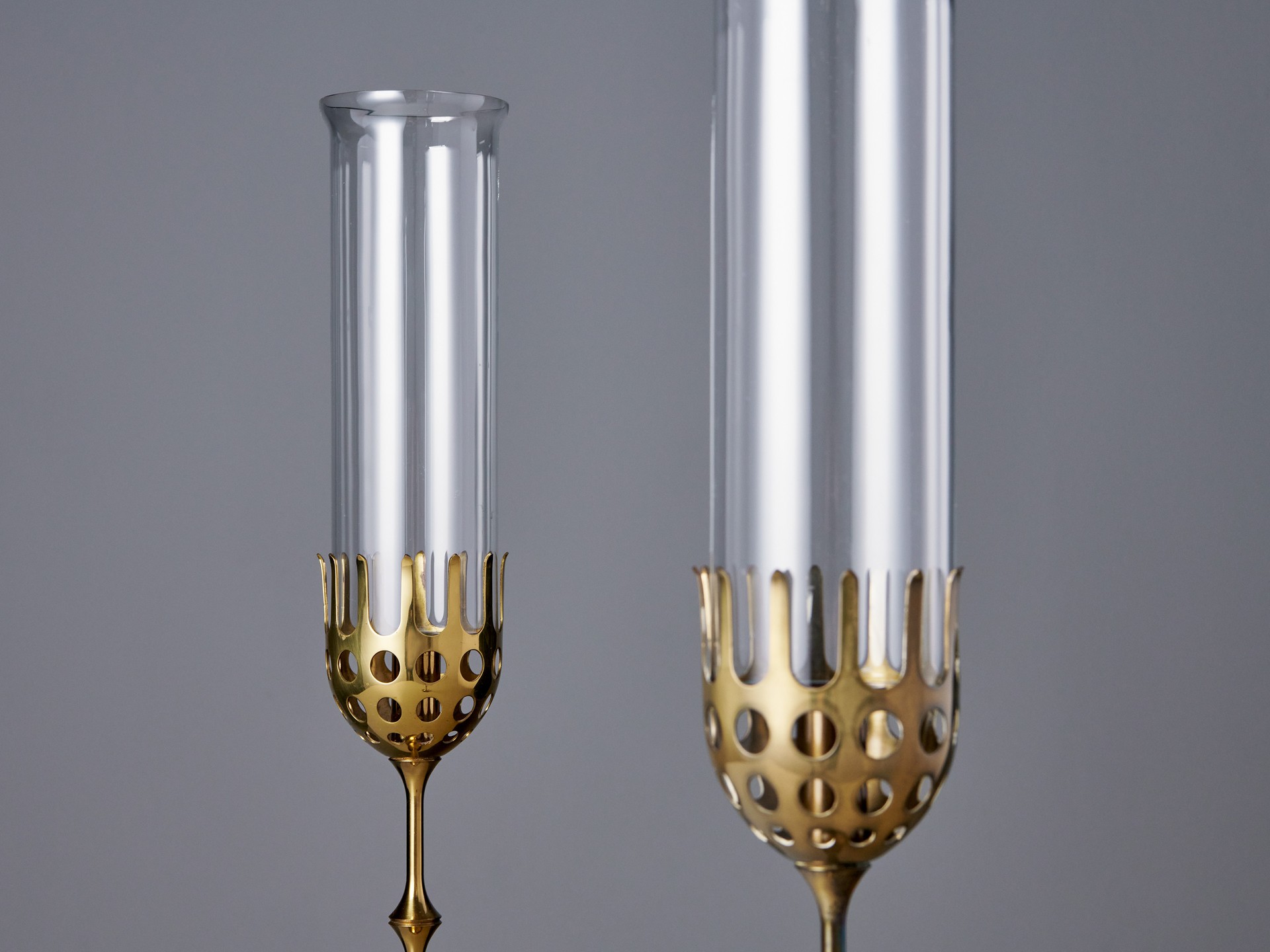 Pair of 'Hurricane' Candle Sticks image 2