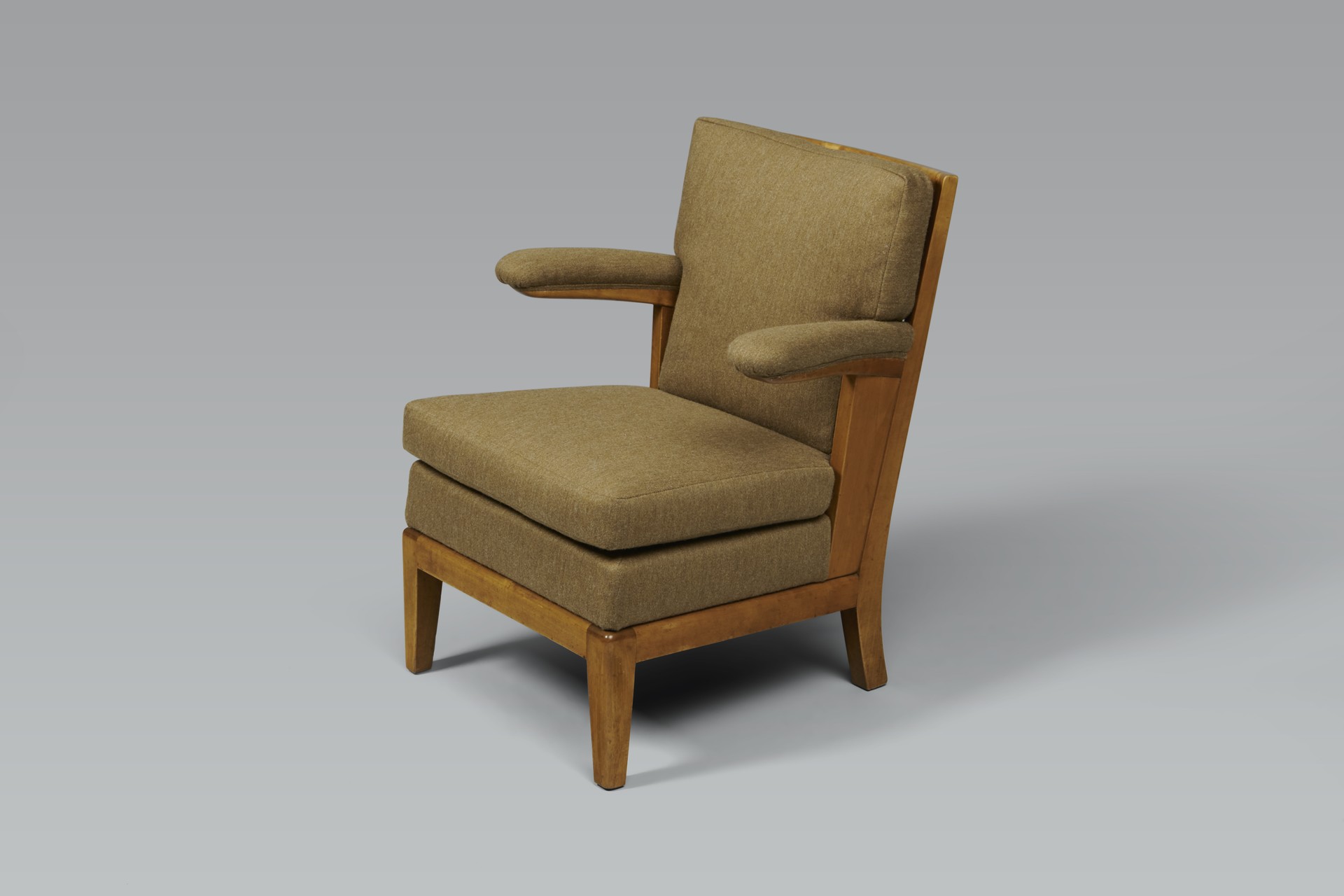 Armchair, Carl Hörvik, Produced by Hyresgästernas Möbelaffär, 1930, Birch, rattan, upholstered in wool.