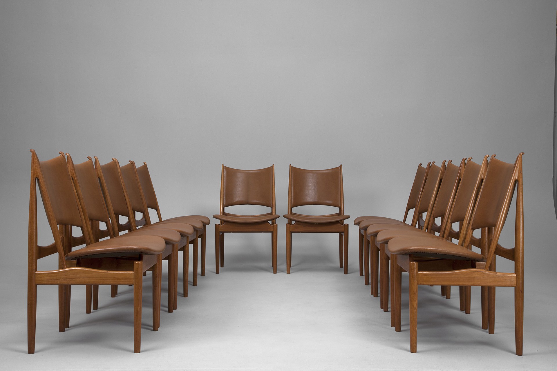 Set of Twelve 'Egyptian Chairs'