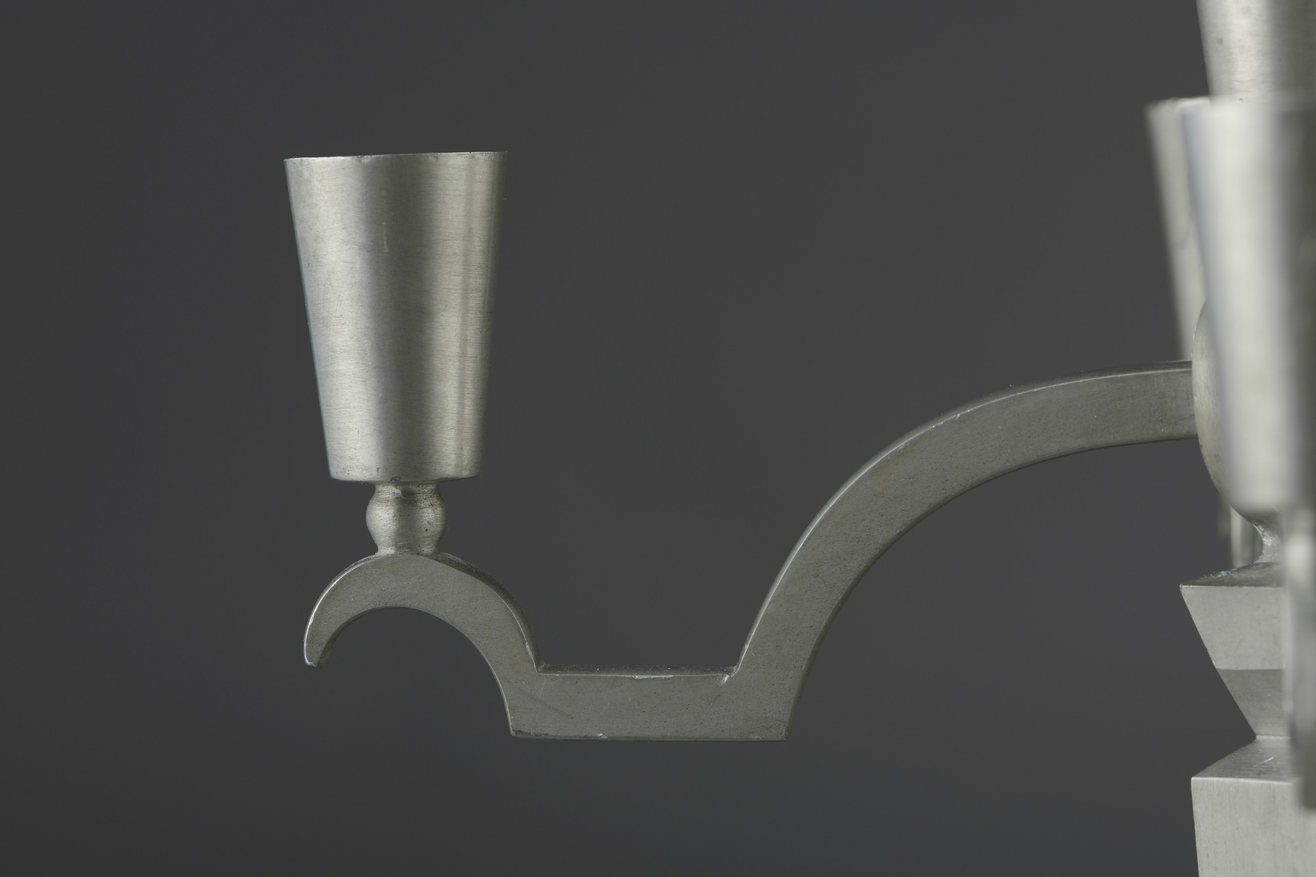 Pair of Pewter candlesticks image 2