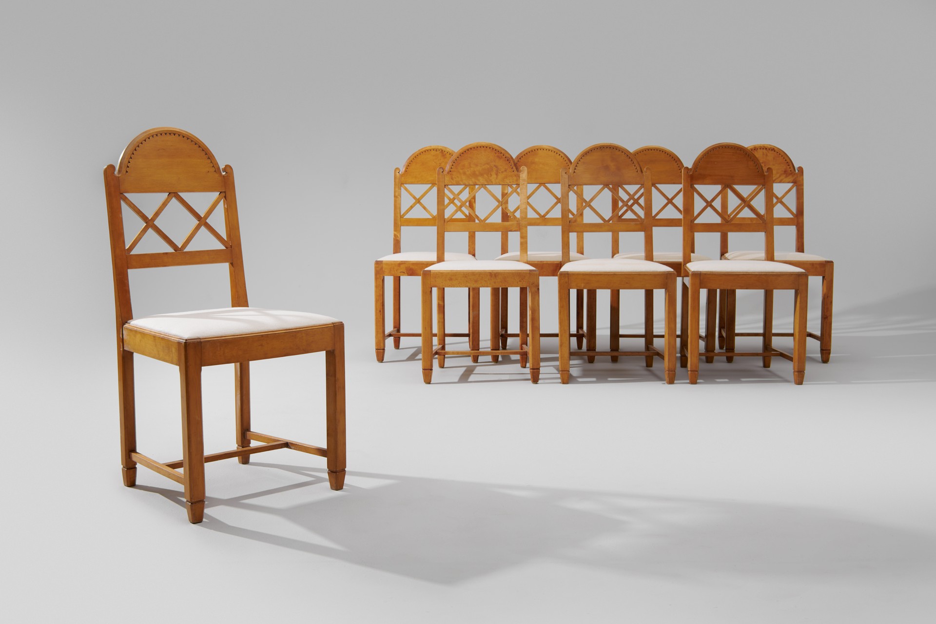 Set of Eight Swedish Dining Chairs