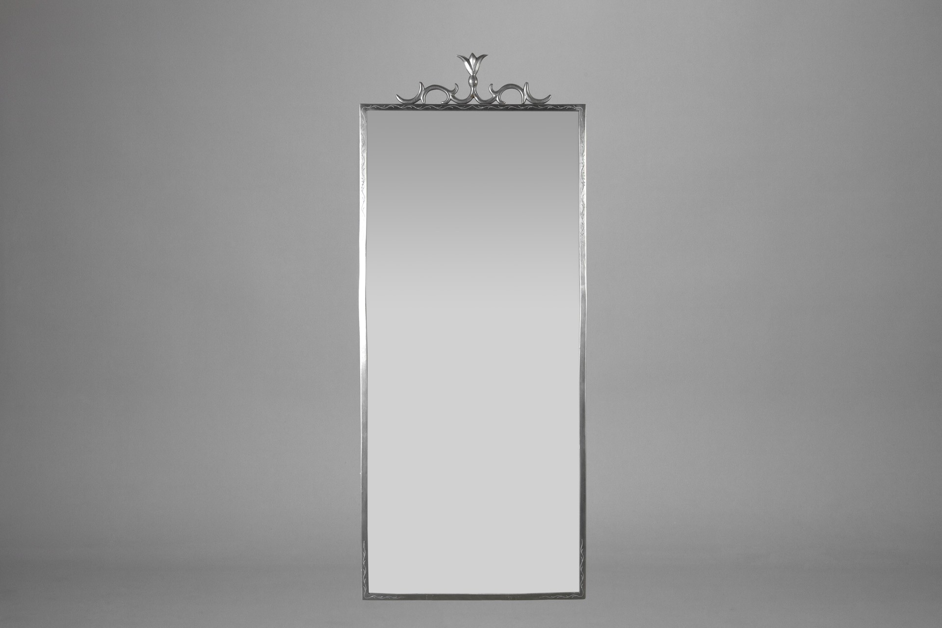Neoclassical Pewter Mirror