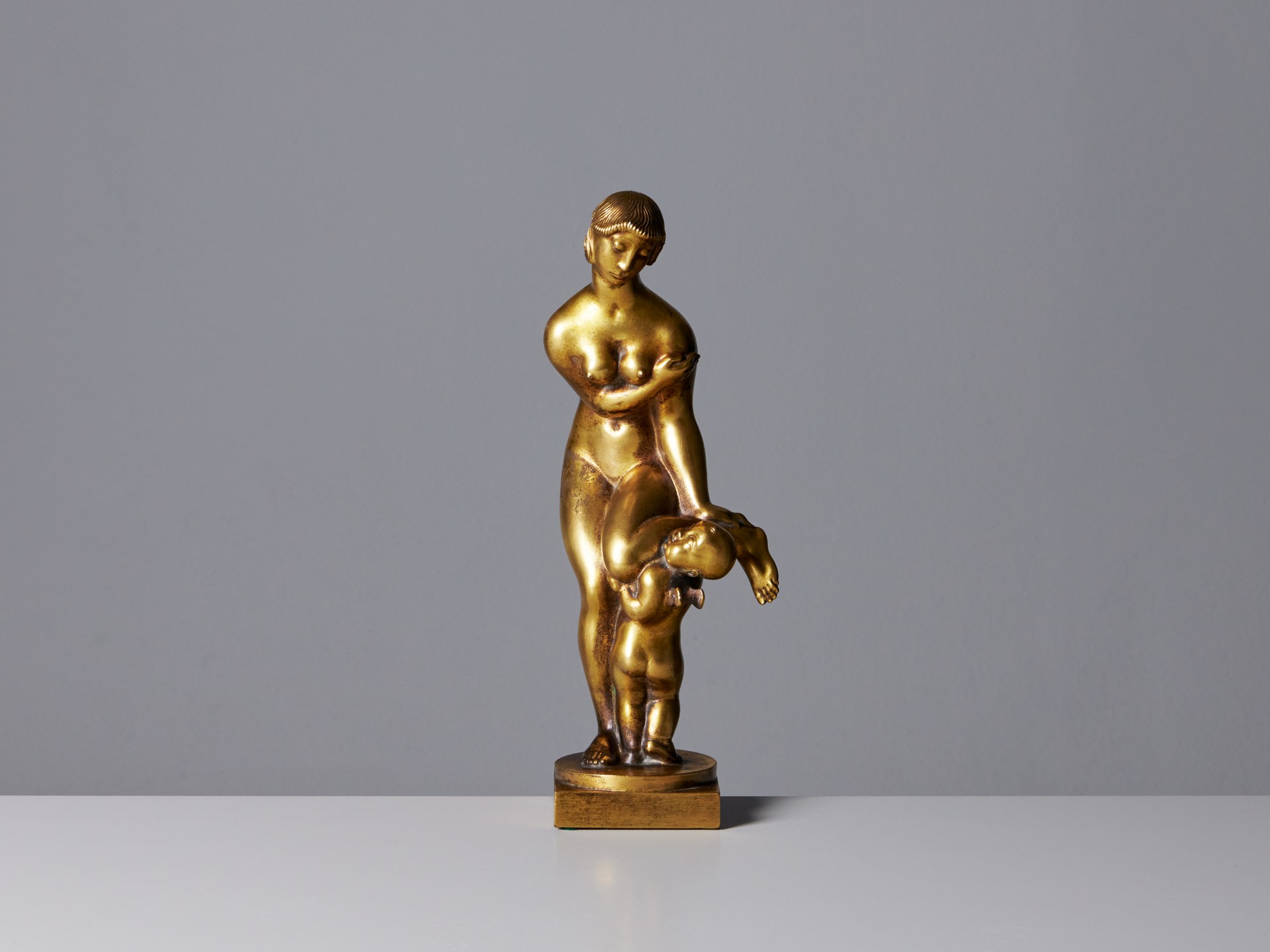 'Pige with Amorin' Sculpture