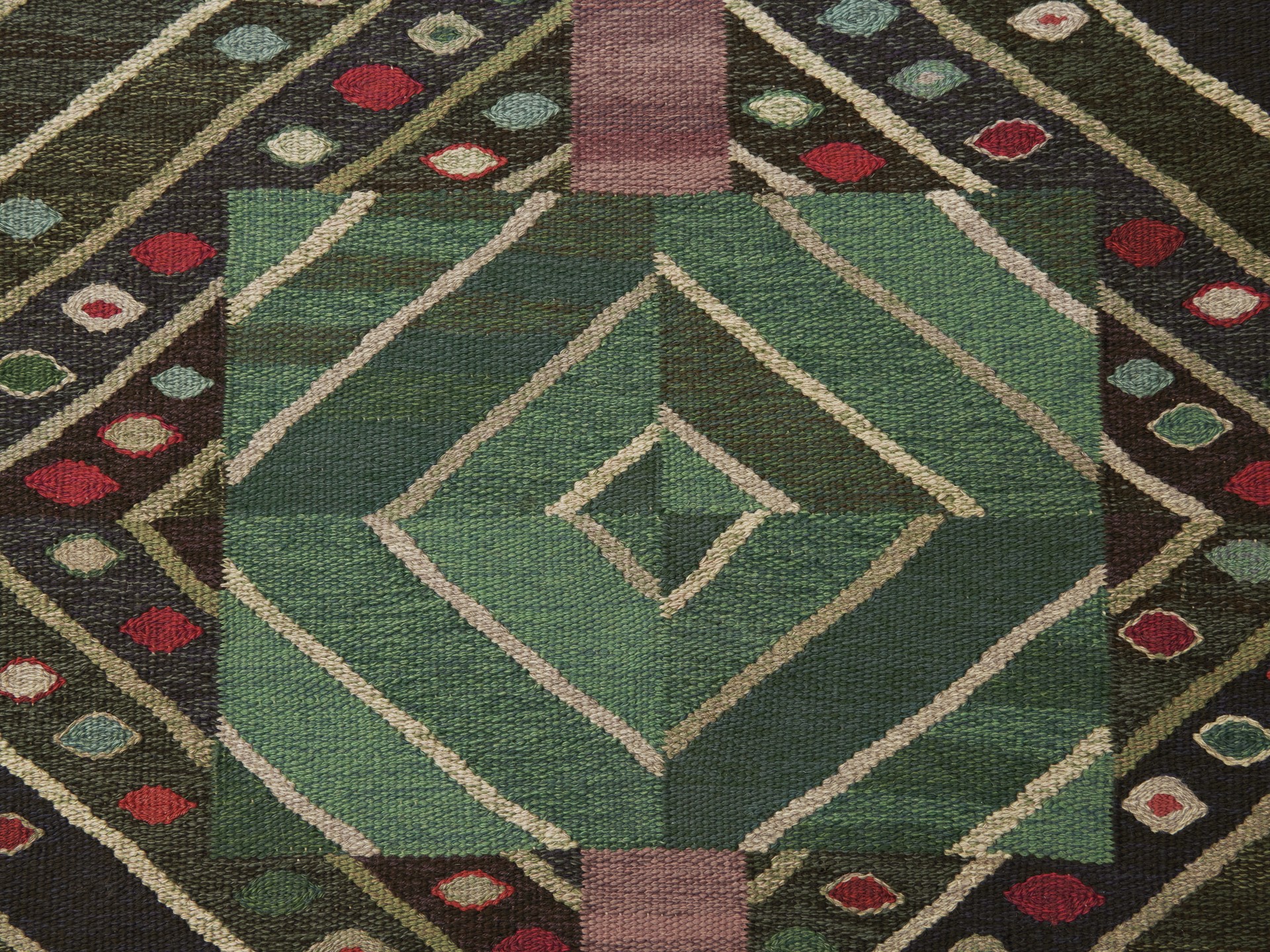 'Strålar Grön' Carpet image 4
