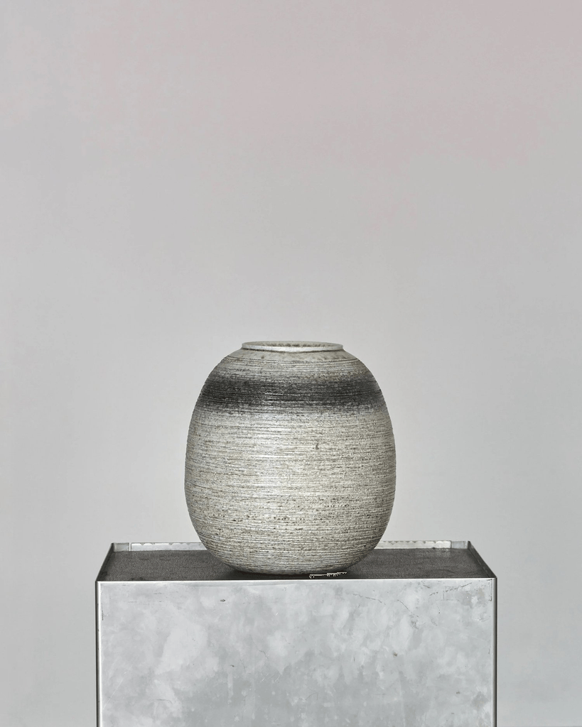 Two Tone Japanese Studio Ceramic Vessel