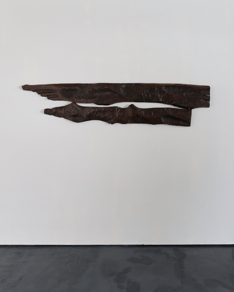 Large Polish Brutalist Gouged Pine Wall Relief