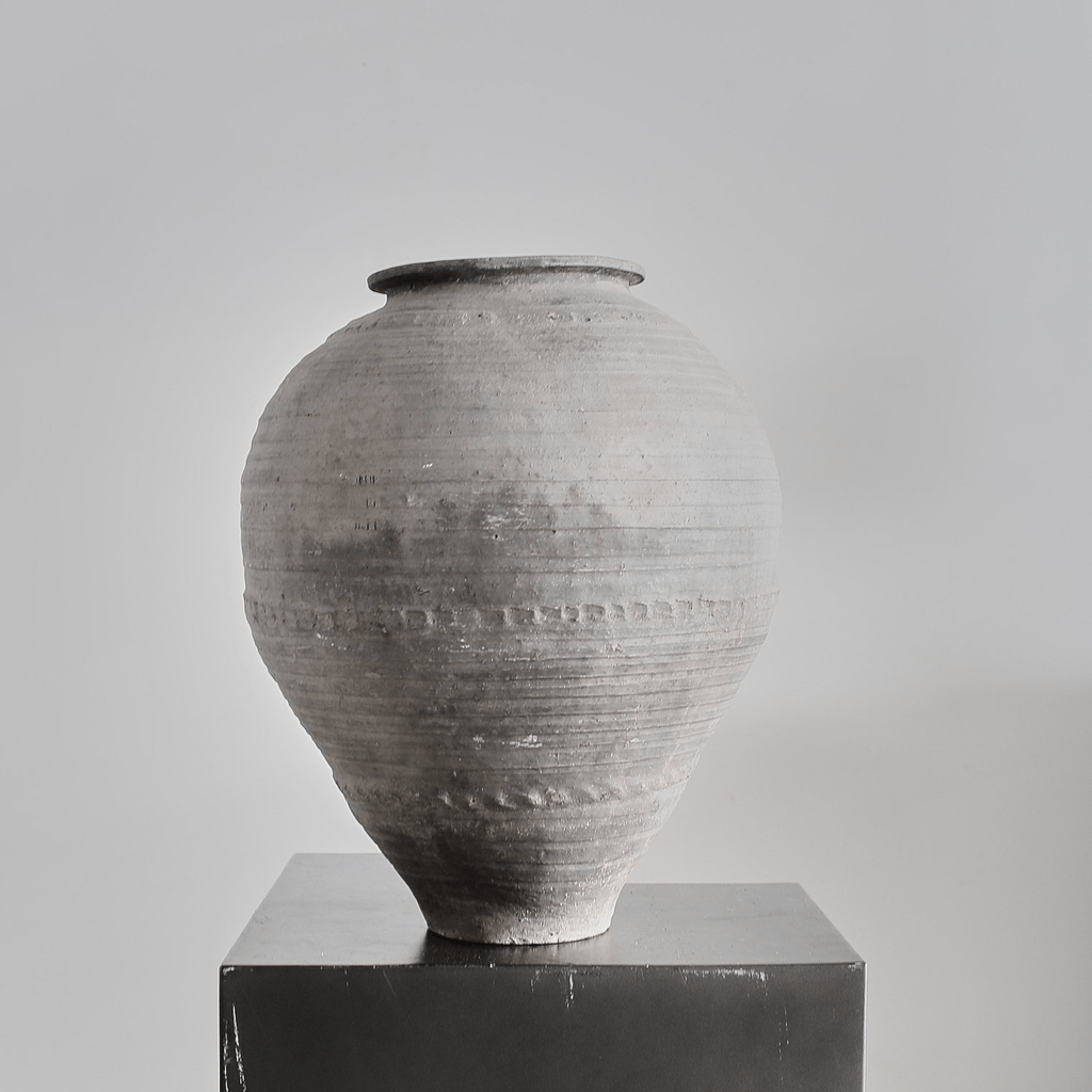 Large 19Th C. Black Terracotta Portuguese Vessel