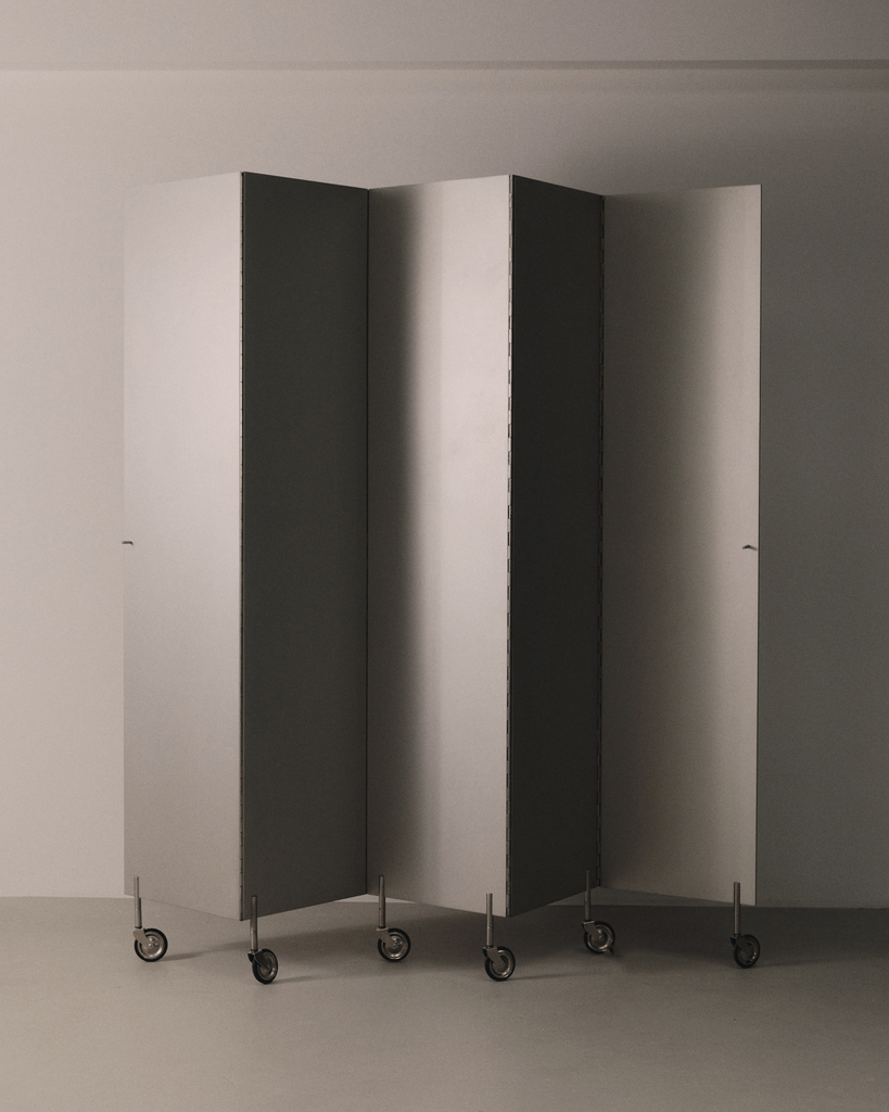 Steel and aluminium screen by Wildgruber & Henseler