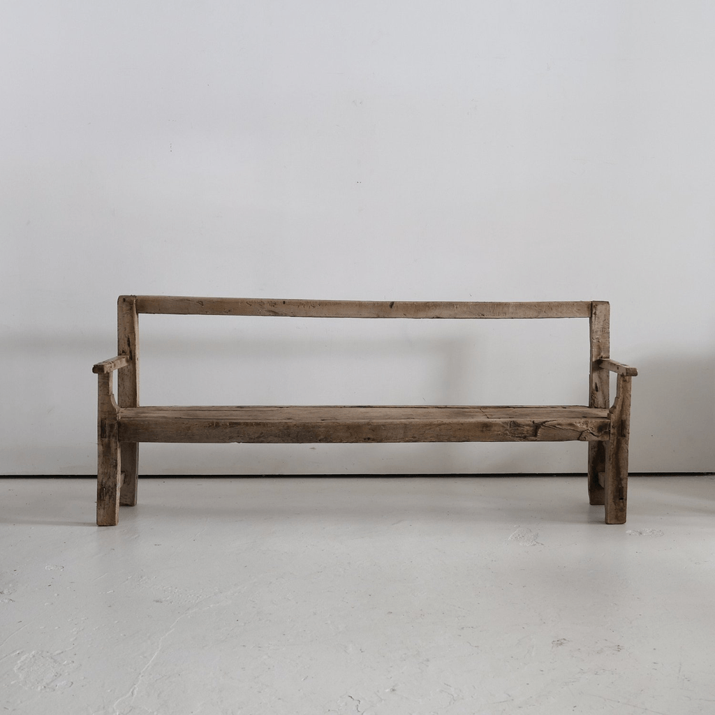 XXL Bleached-Out early 19th C. Andorran Bench