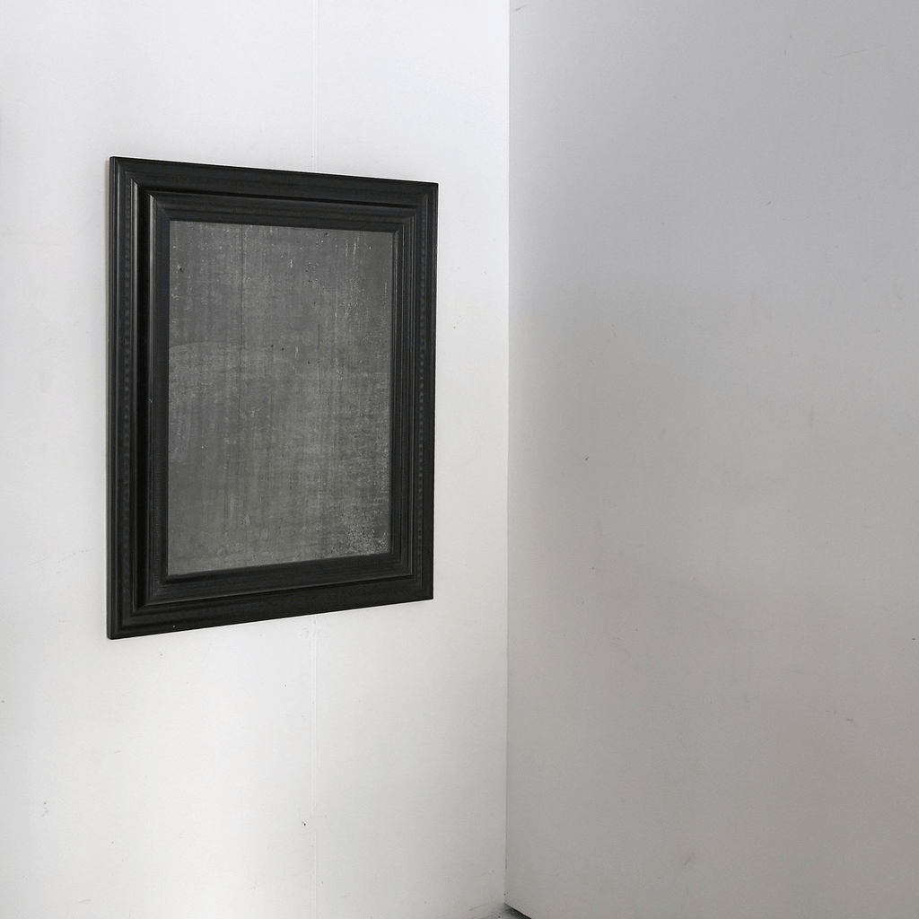 19th C. Ebonised Italian Ripple Mirror