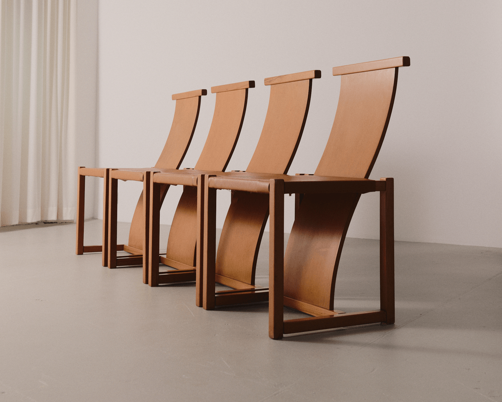 Set of 4 1970's Italian dining chairs