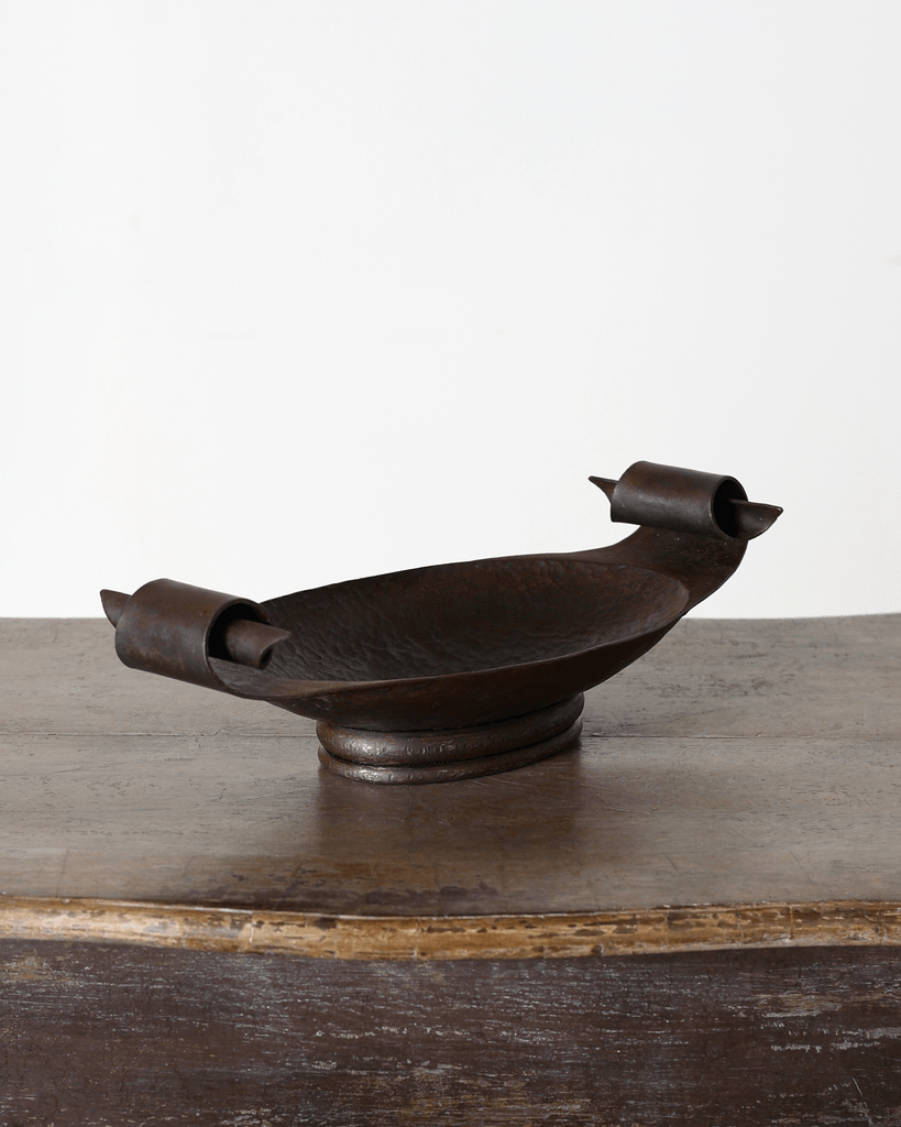 C.1930s French Hammered Iron Centrepiece Bowl