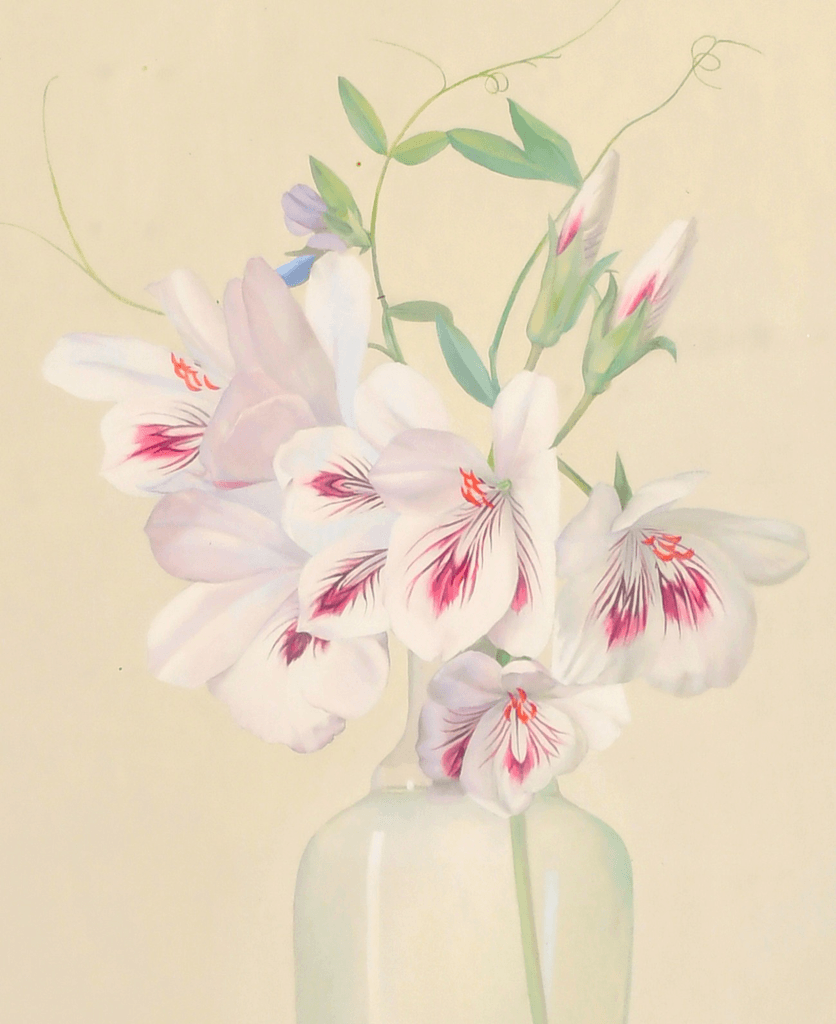 Flowers in a Glass Vase
