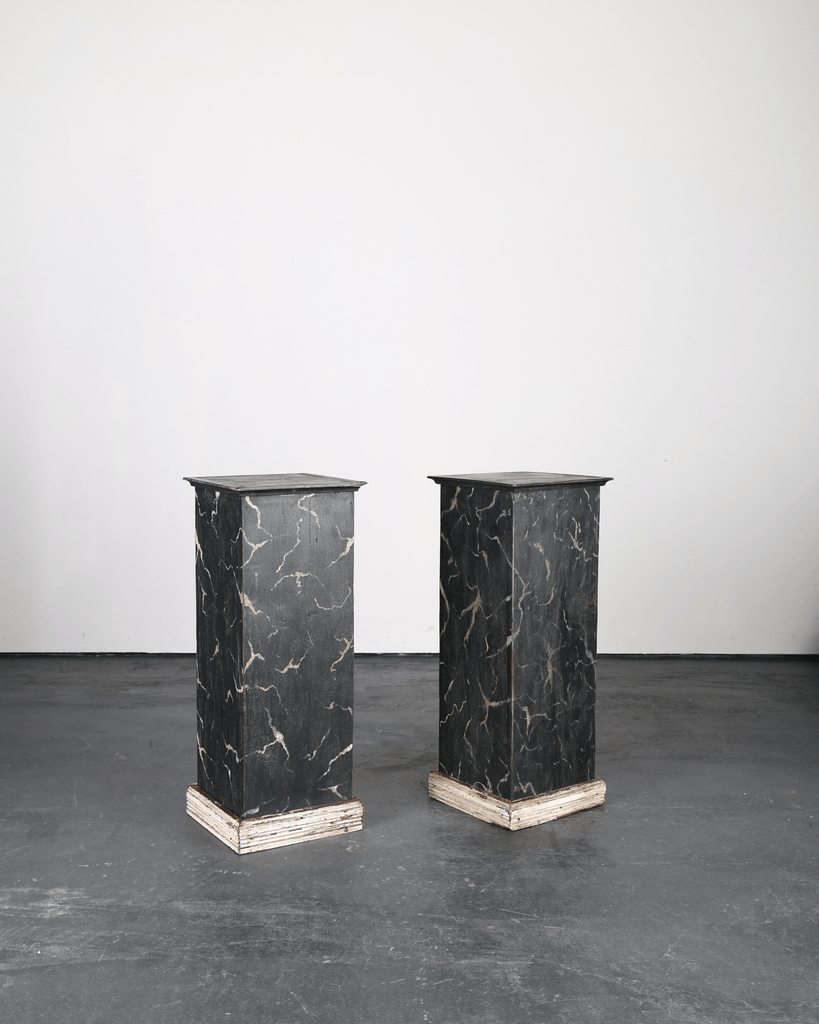 Pair Of Early 20th C. Painted Plinths