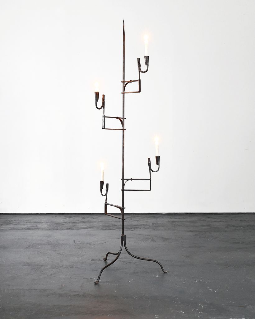 Unique XL Primitive French Rush Light/Candelabra