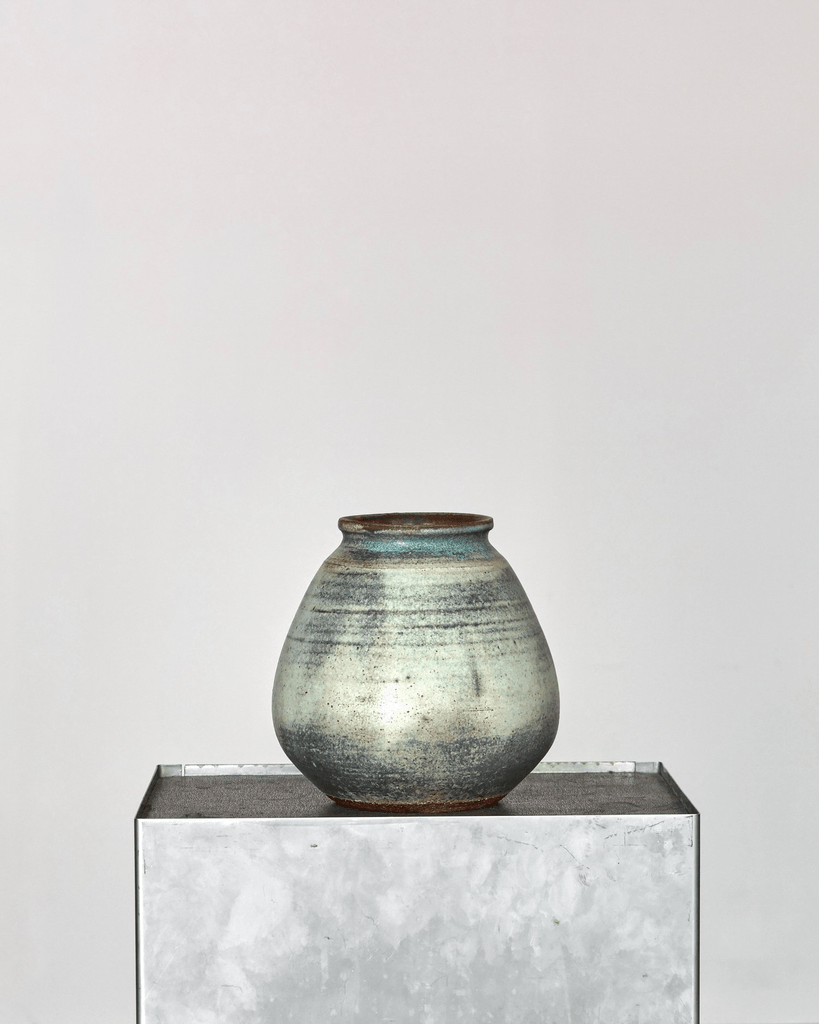 Blue Toned Japanese Ceramic Vessel