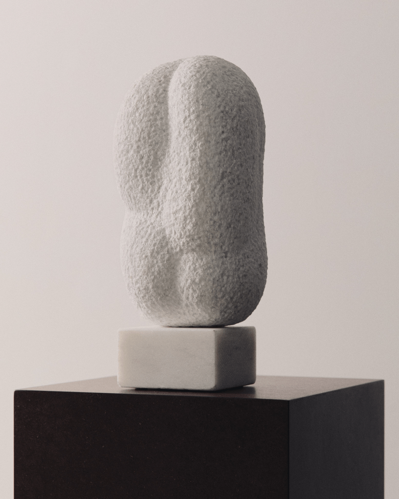 Untitled biomorphic work in marble by Anna Mizak
