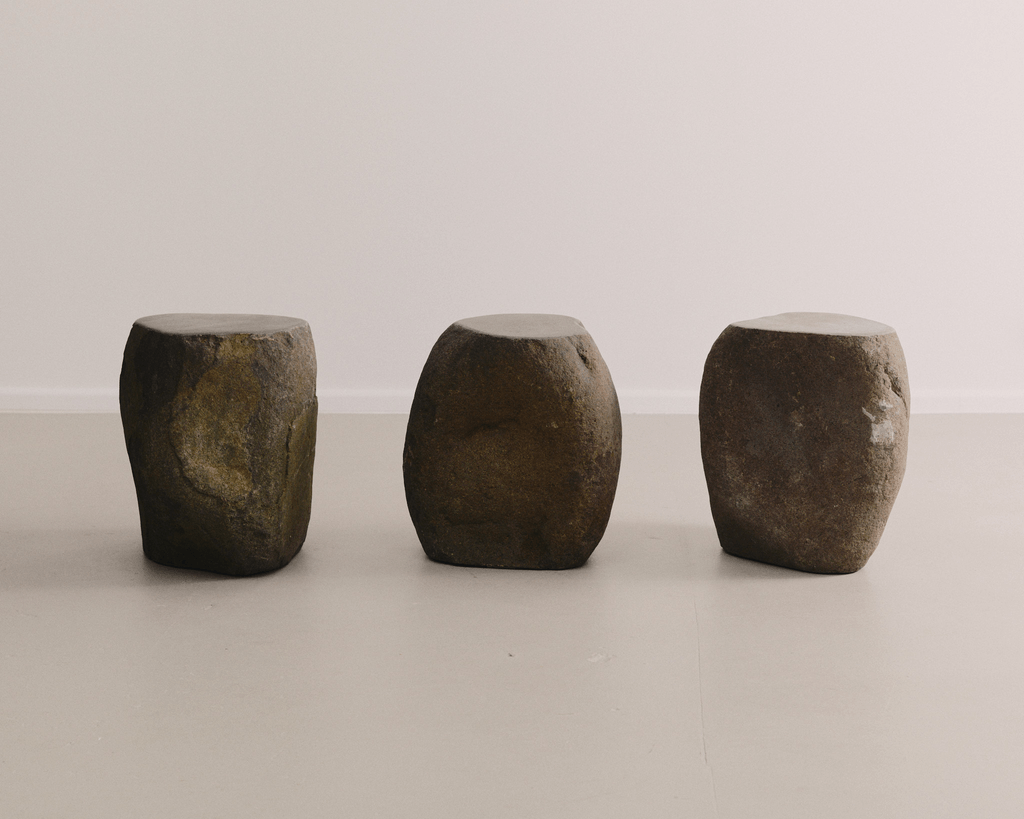 Organic river stone stools