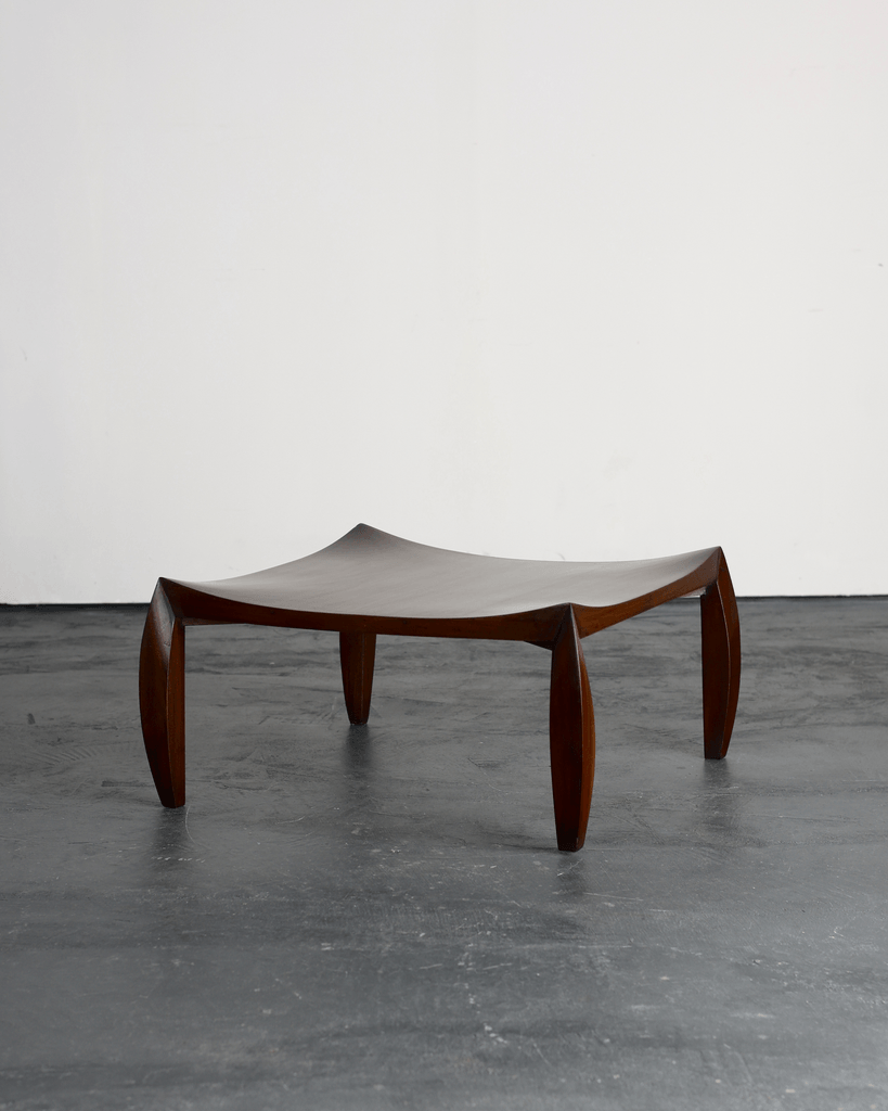 Unusual French C.1960s Walnut Coffee Table
