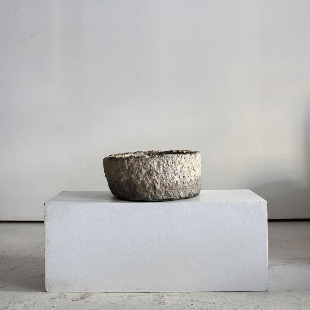 Large Ancient Carved Stone Portuguese Vessel