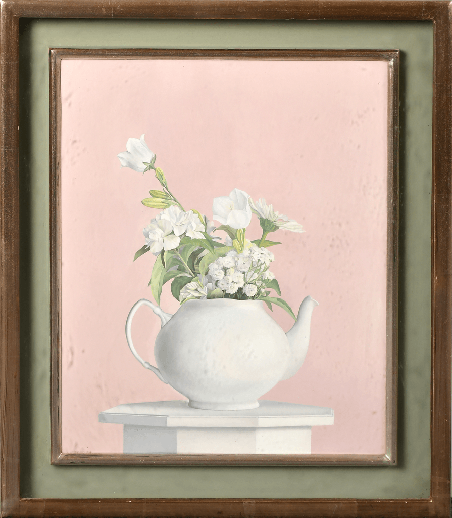 Teapot with White Flowers