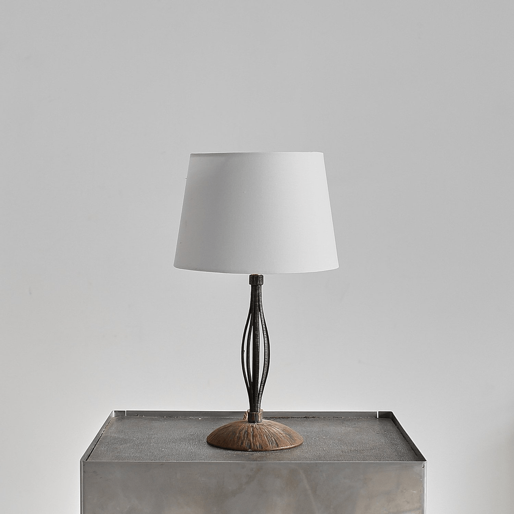 French Art Deco Bent Iron Table Lamp