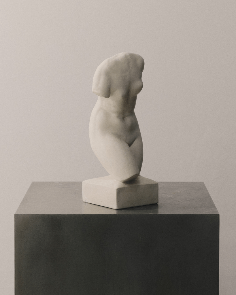 White plaster neoclassical venus torso