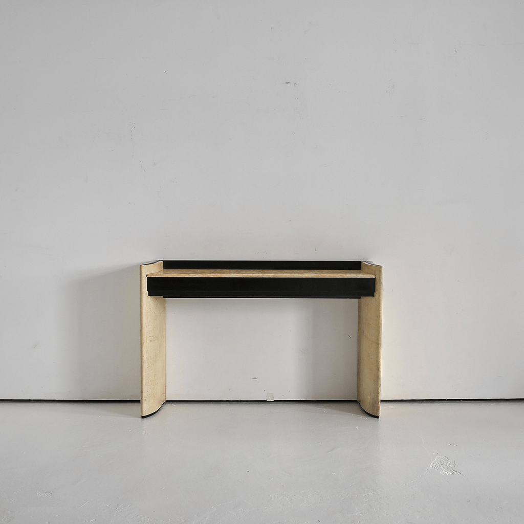 50s Italian Curved Vellum Console